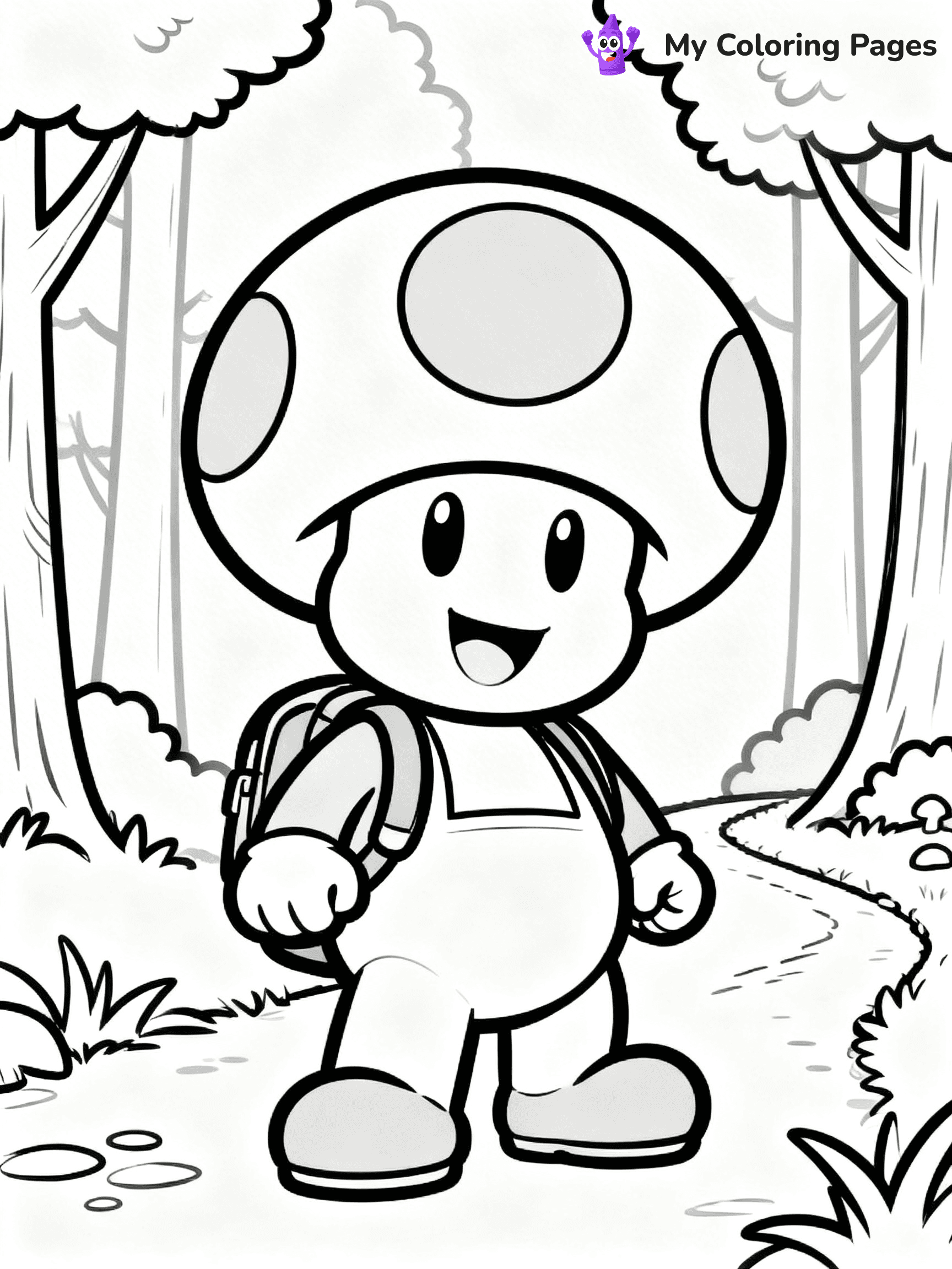 Toad Mario Coloring Pages - 28