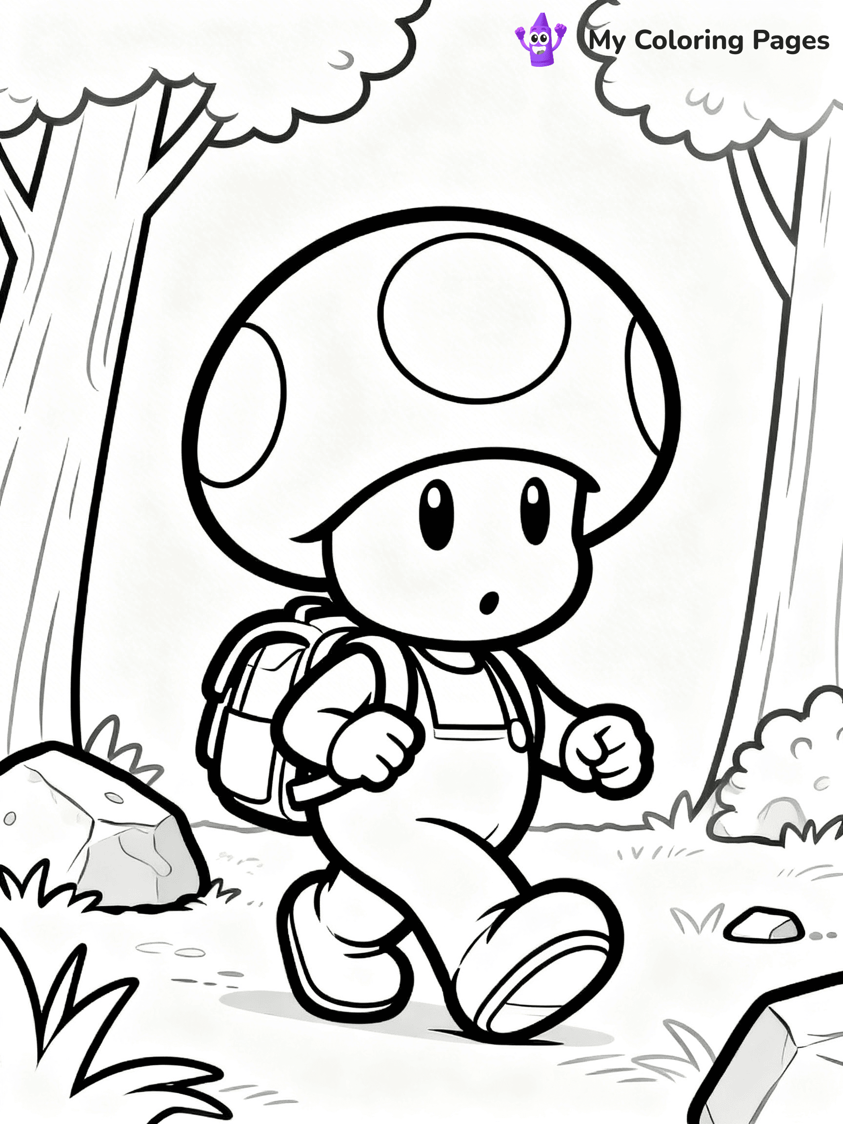 Toad Mario Coloring Pages - 27