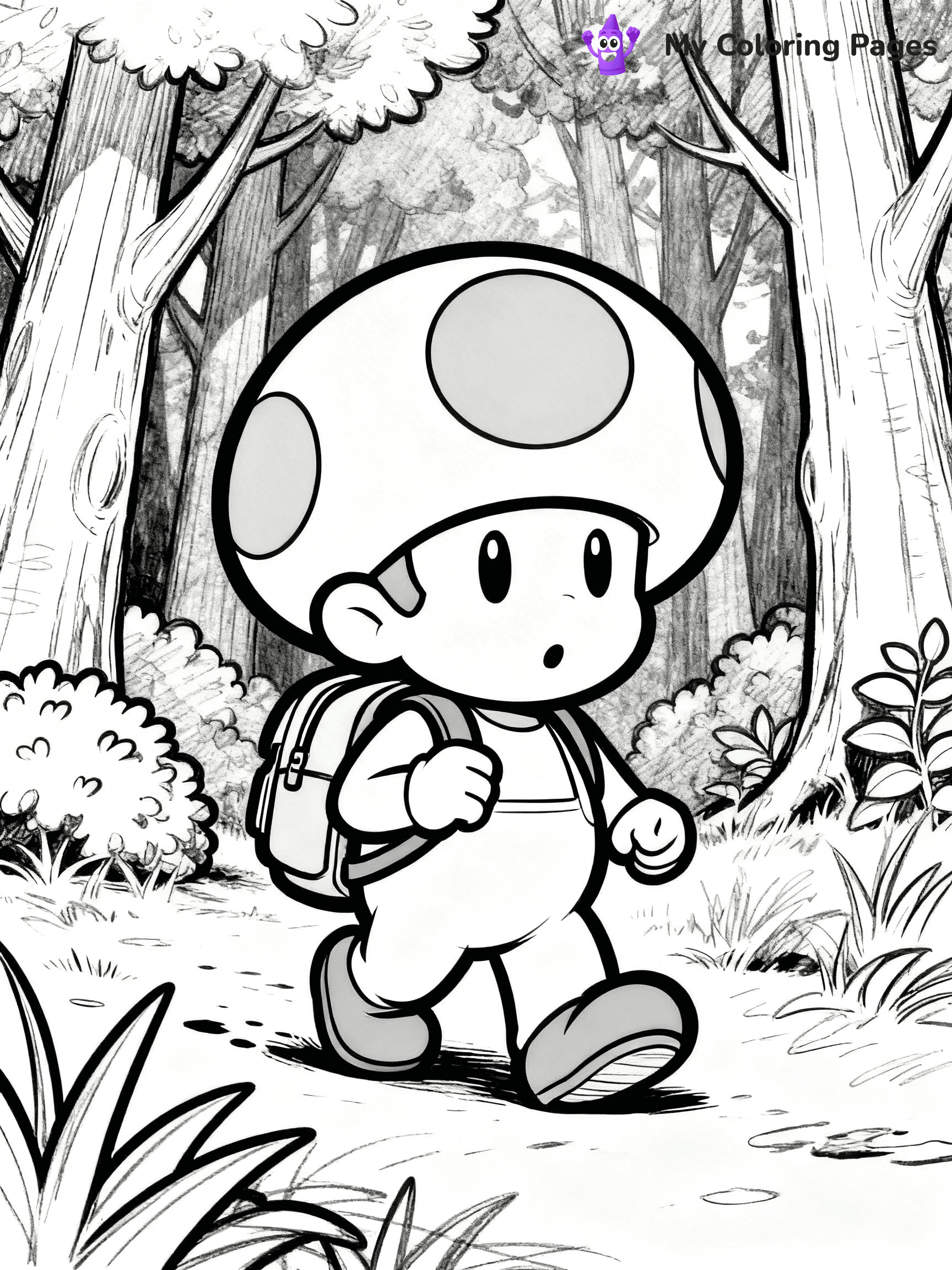 Toad Mario Coloring Pages - 26