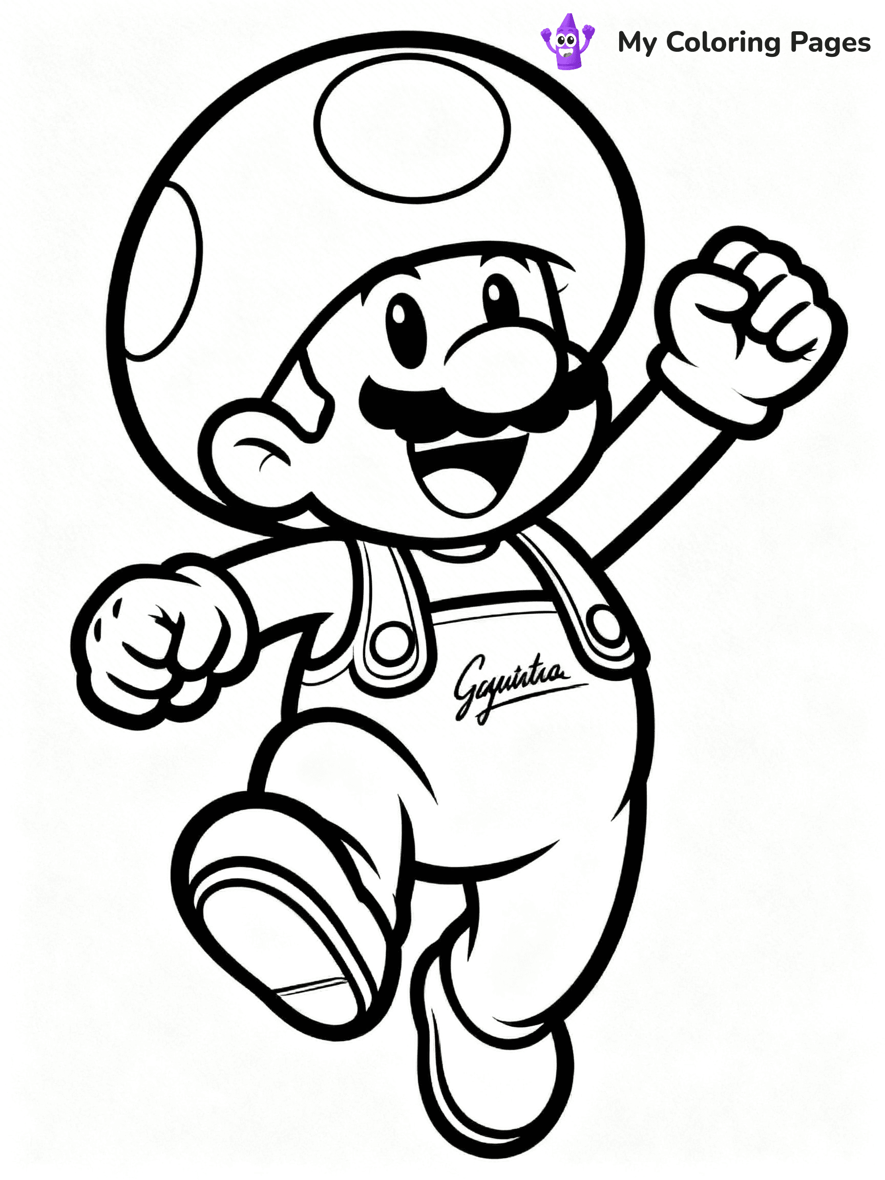 Toad Mario Coloring Pages - 24