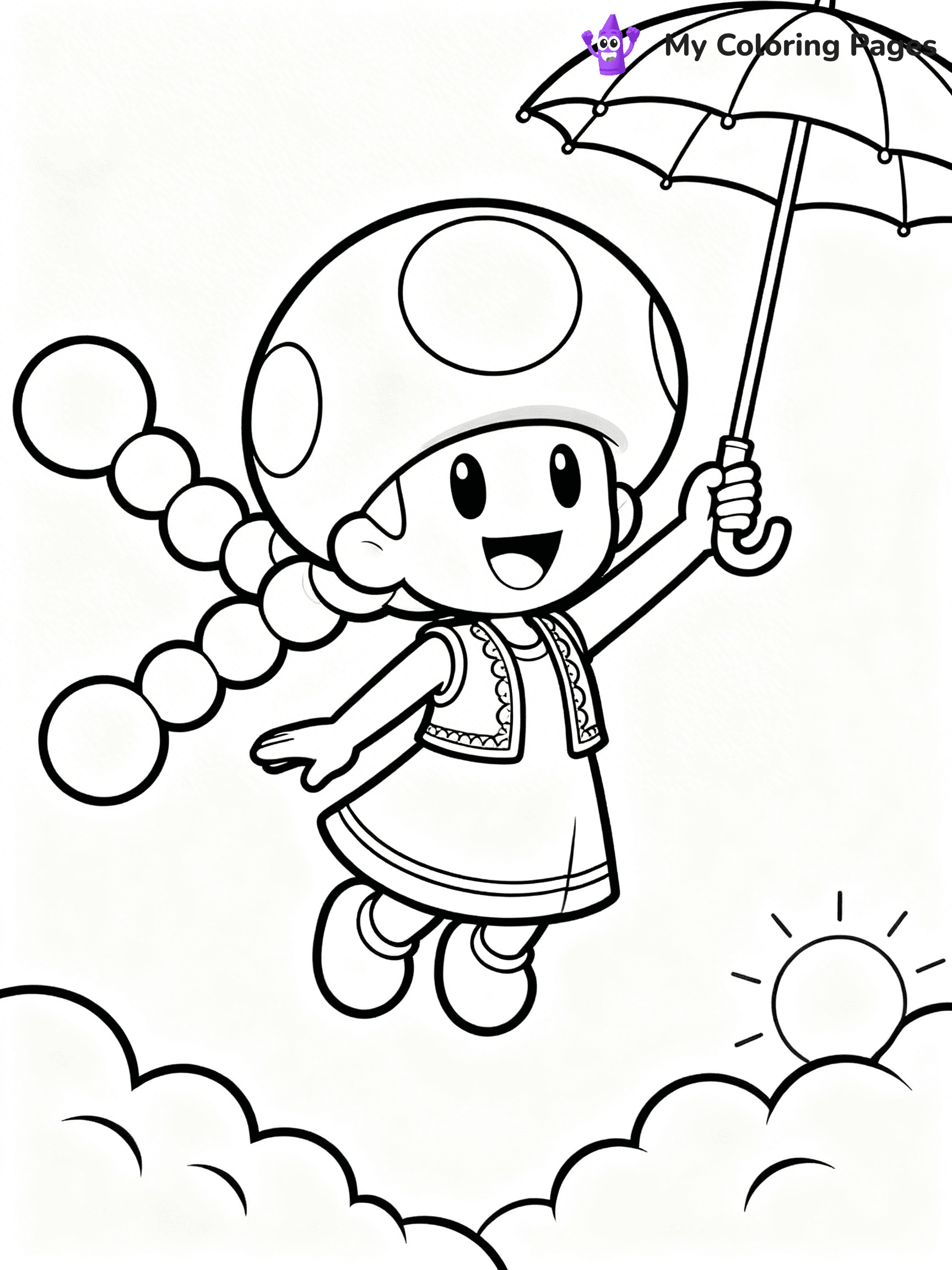 Toad Mario Coloring Pages - 16