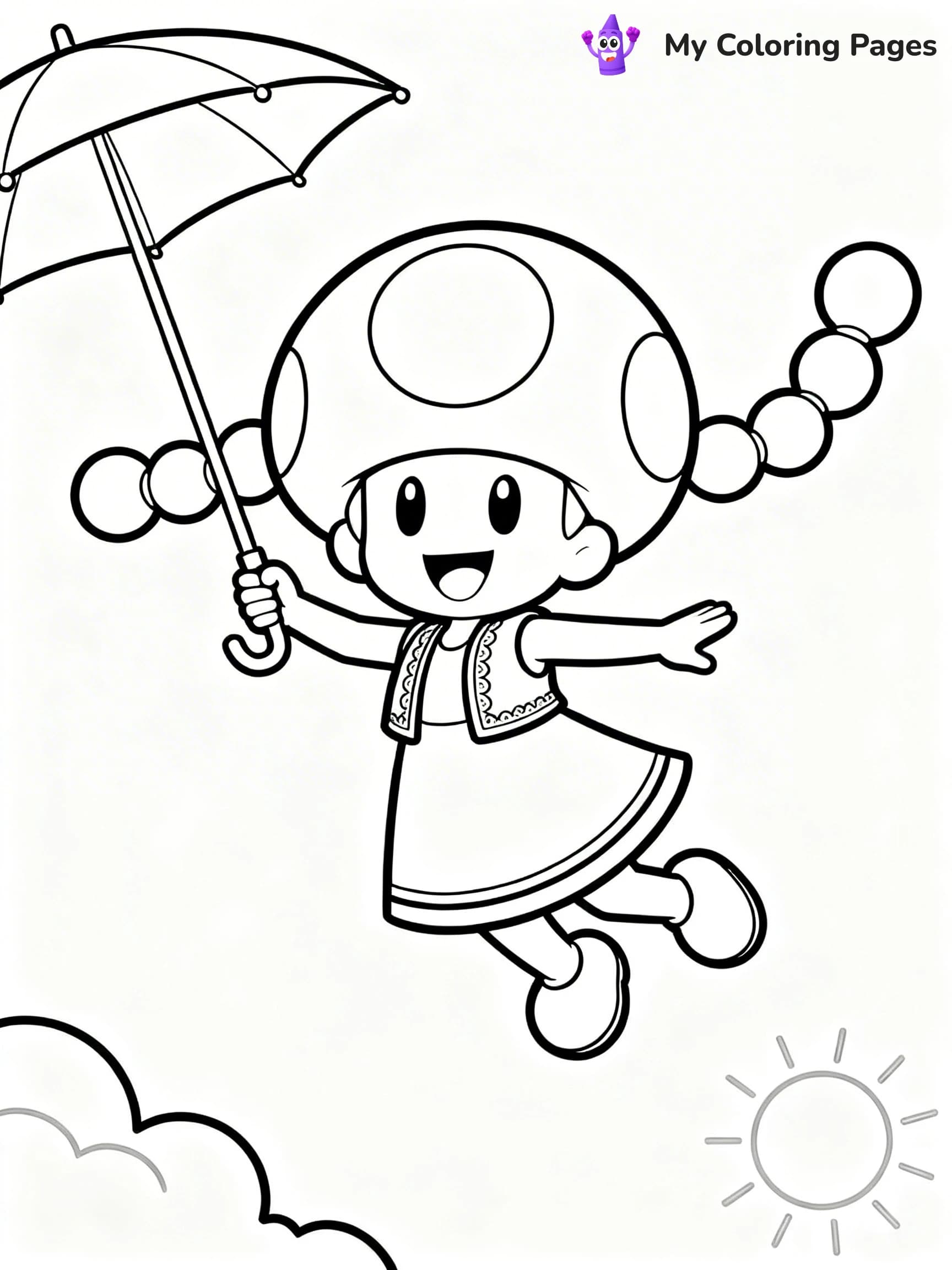 Toad Mario Coloring Pages - 15