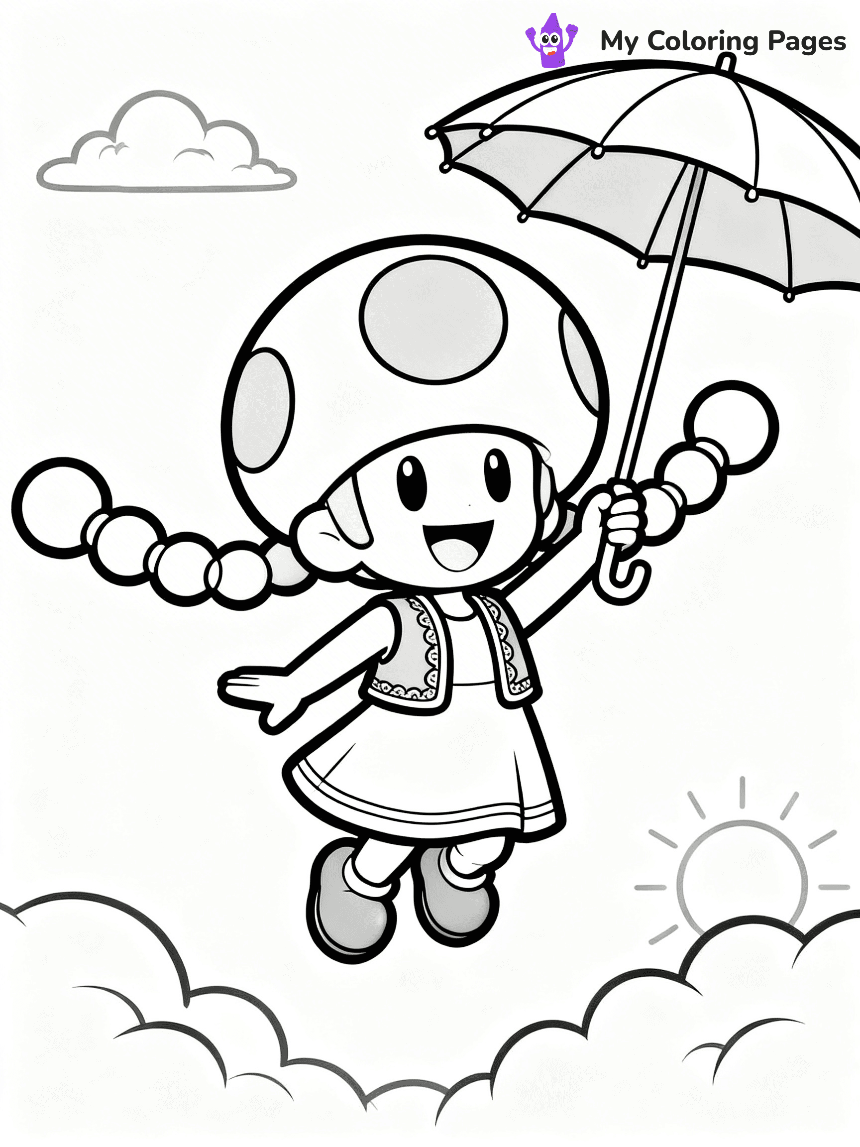 Toad Mario Coloring Pages - 14