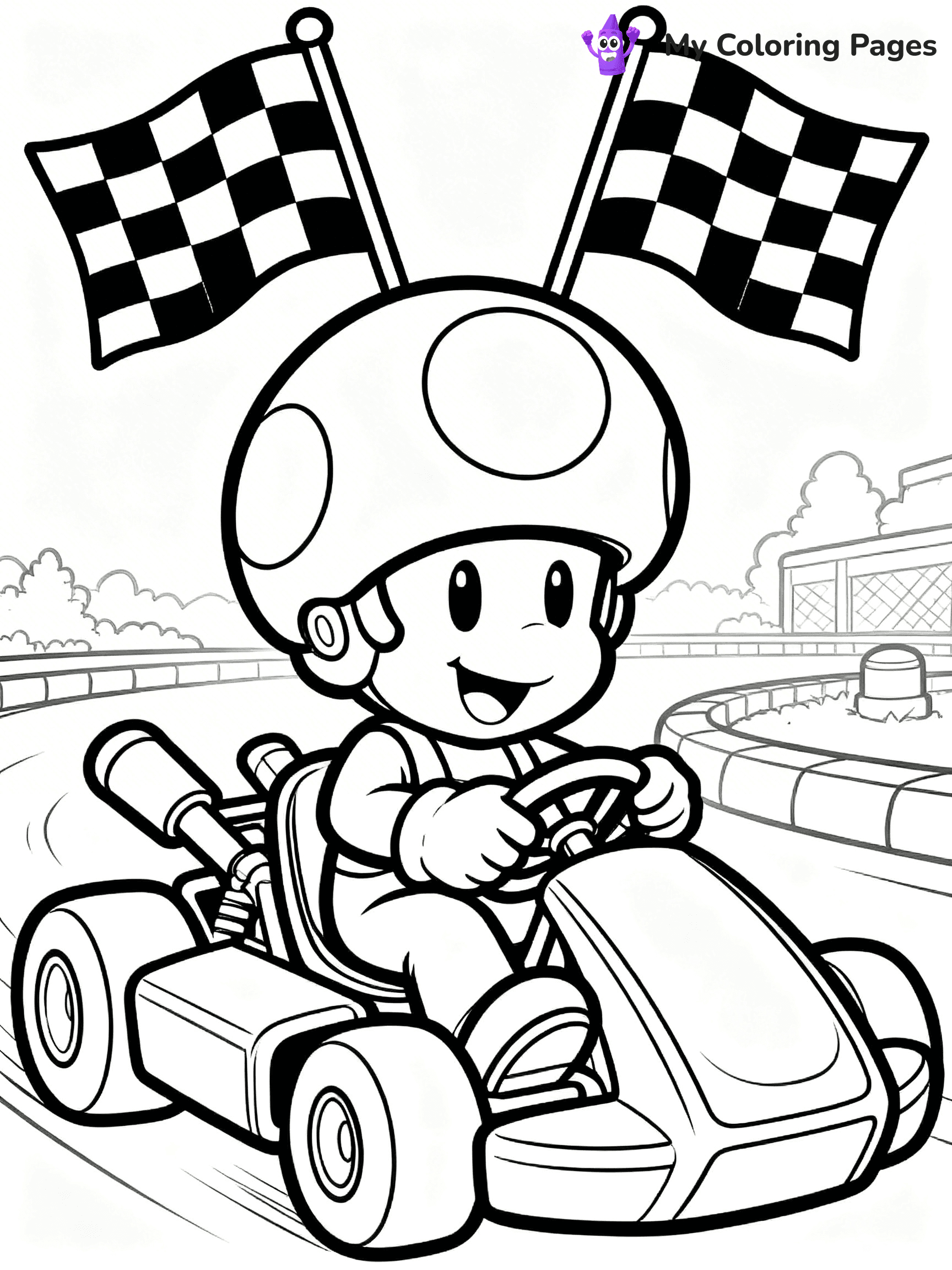 Toad Mario Coloring Pages - 12