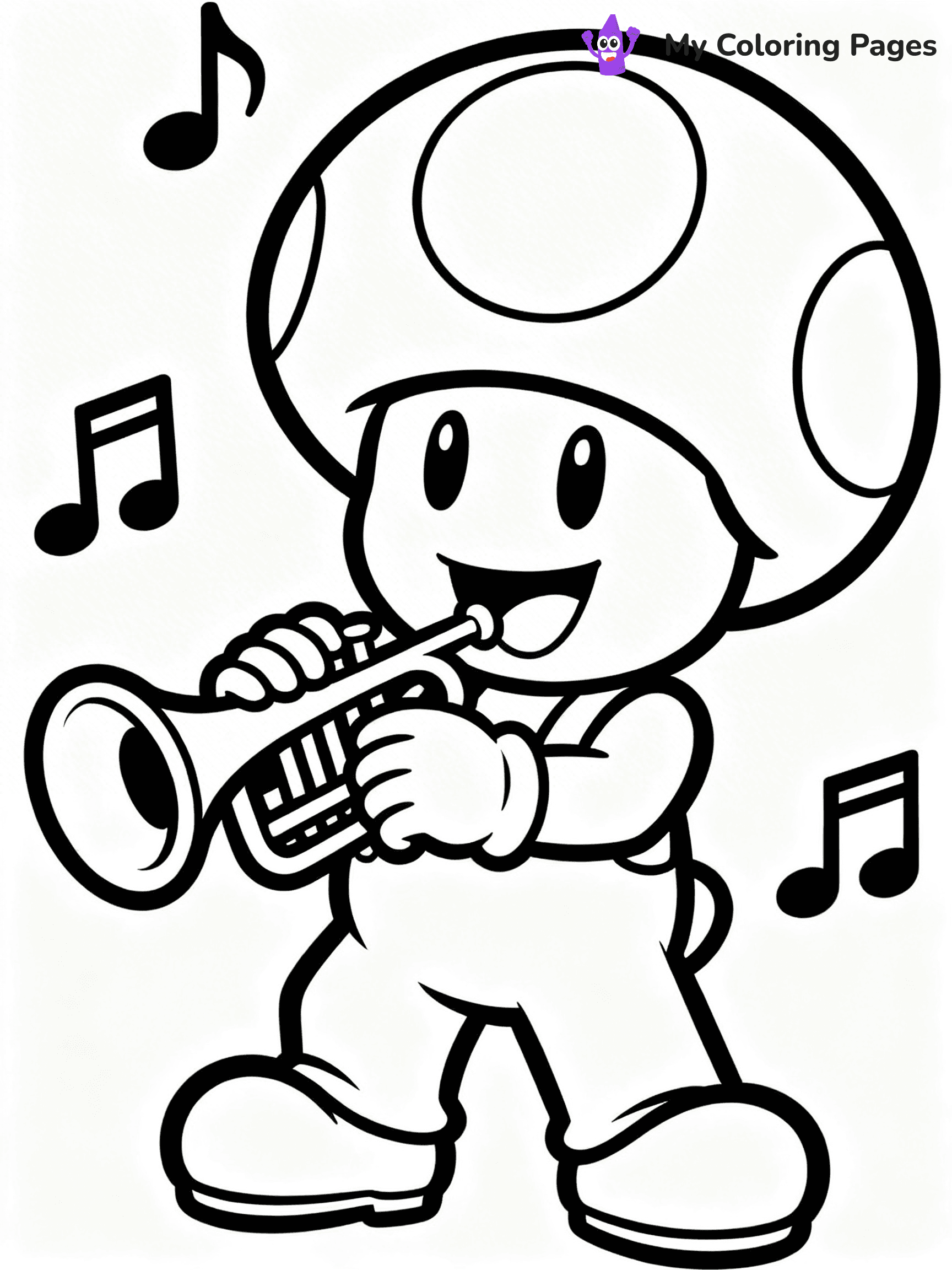 Toad Mario Coloring Pages - 8