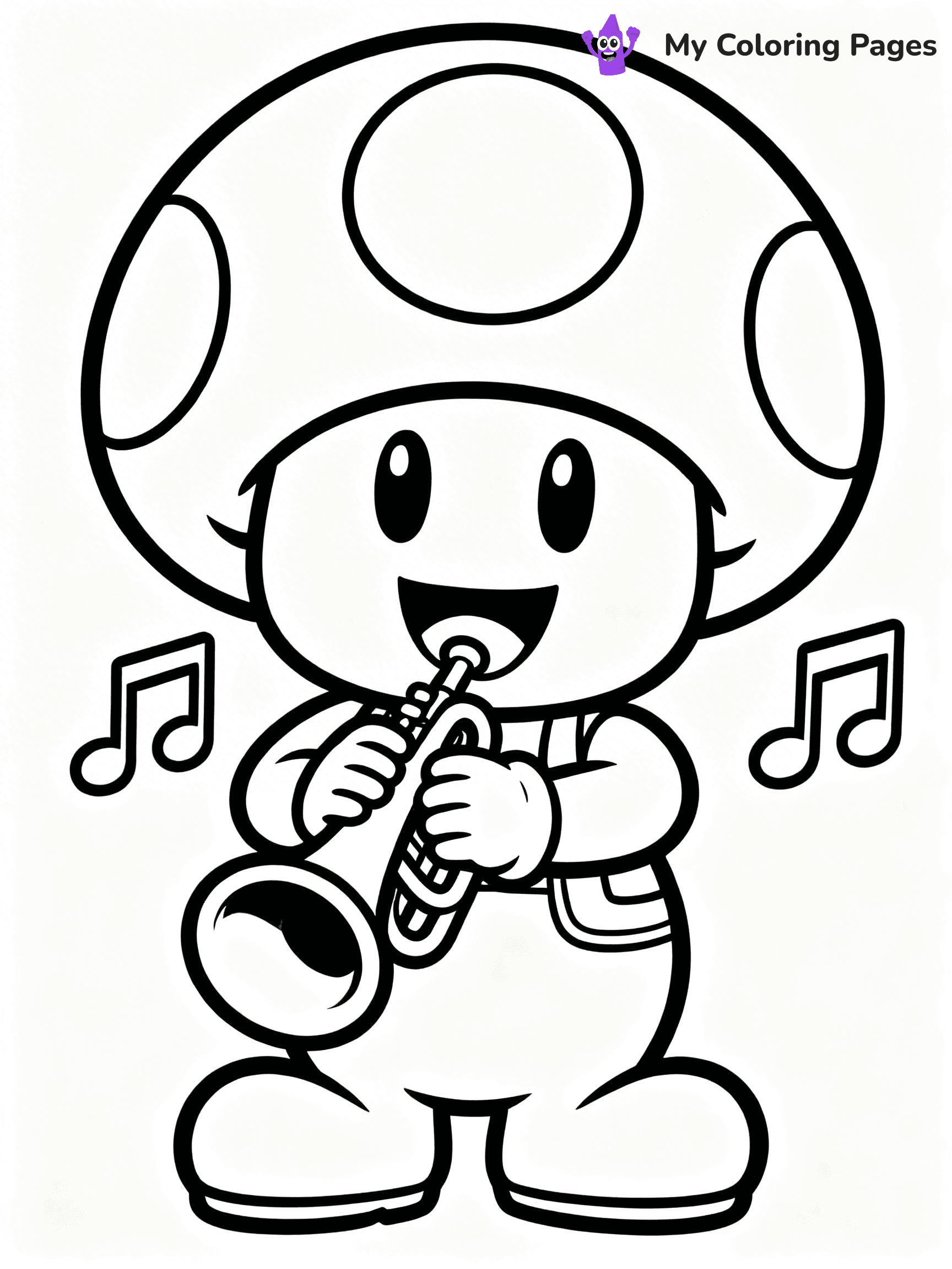 Toad Mario Coloring Pages - 5