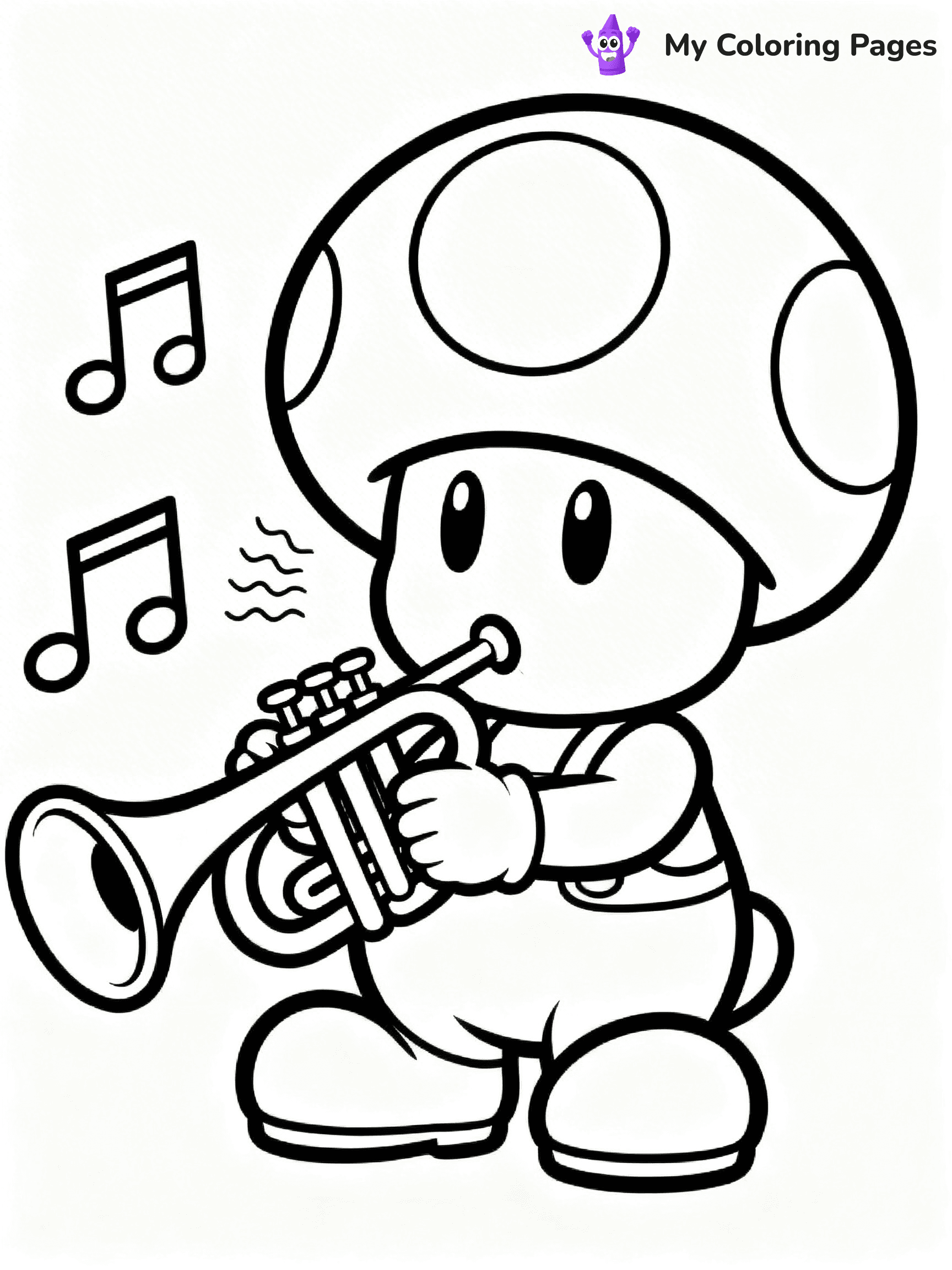Toad Mario Coloring Pages - 4