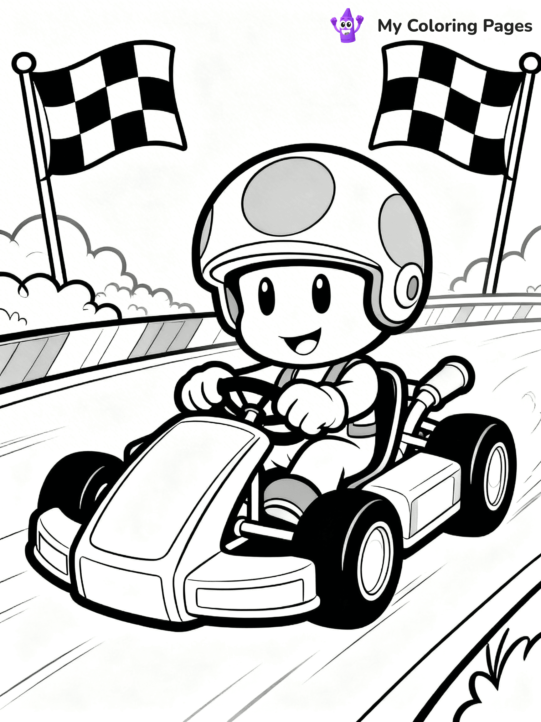Toad Mario Coloring Pages - 3