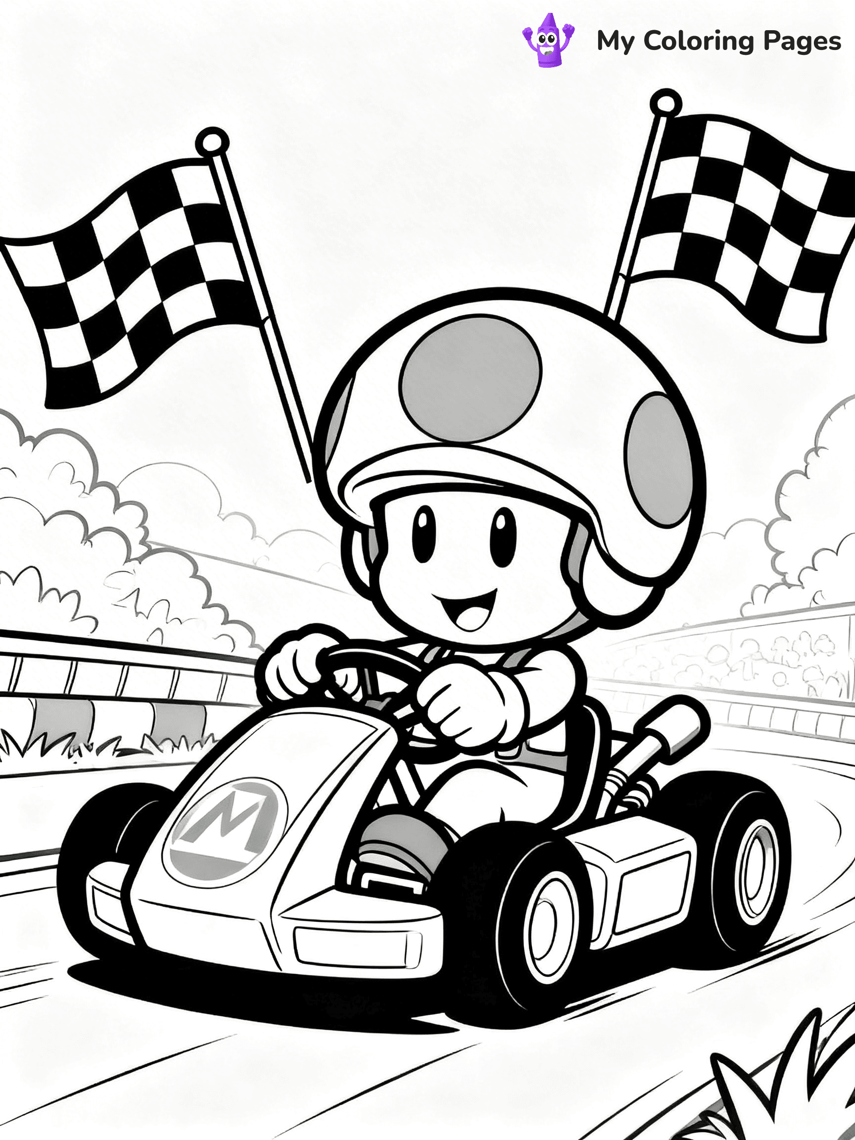 Toad Mario Coloring Pages - 2