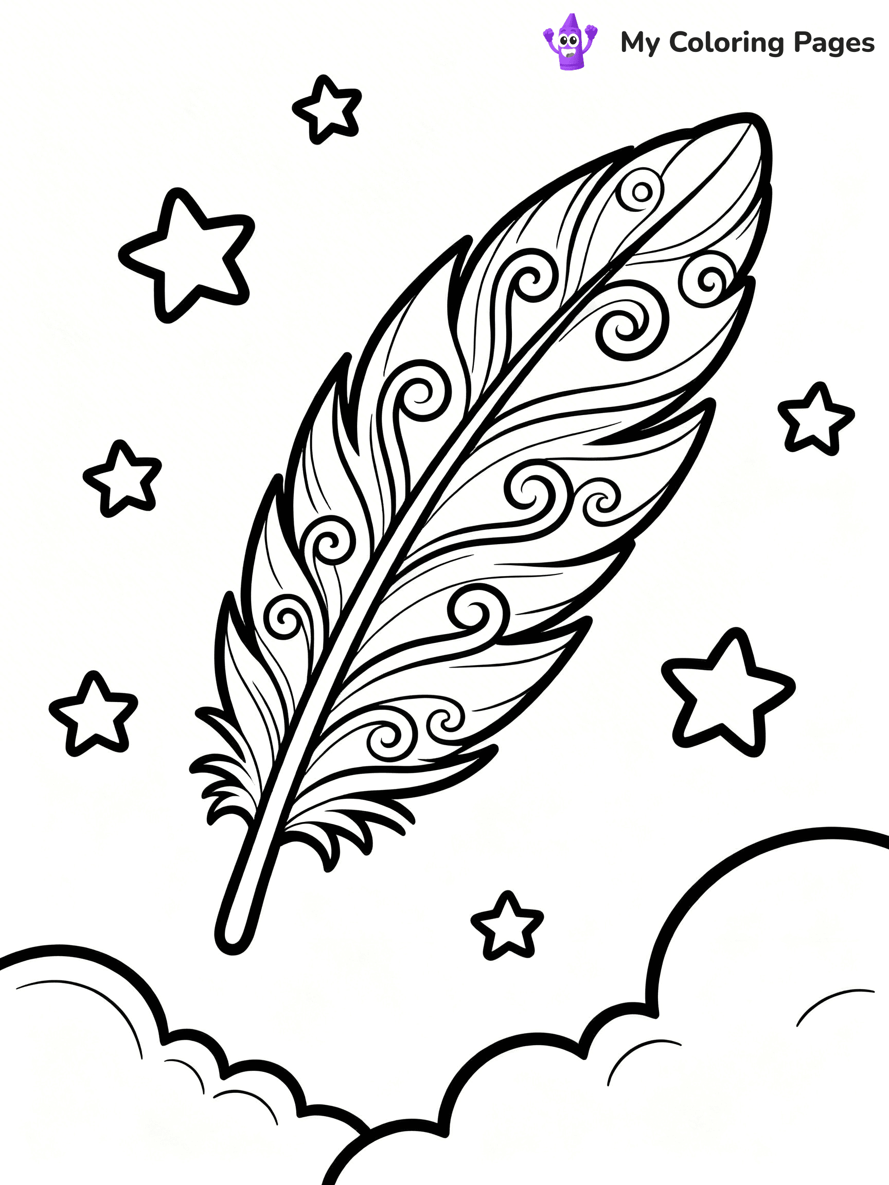 Feather Coloring Pages - 46