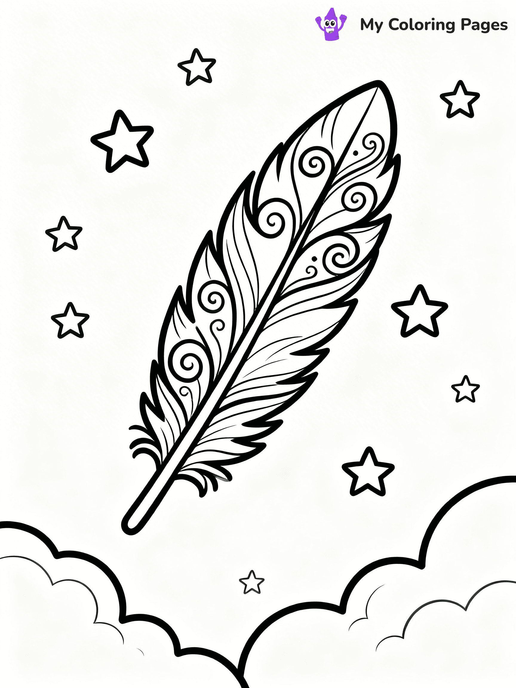 Feather Coloring Pages - 45