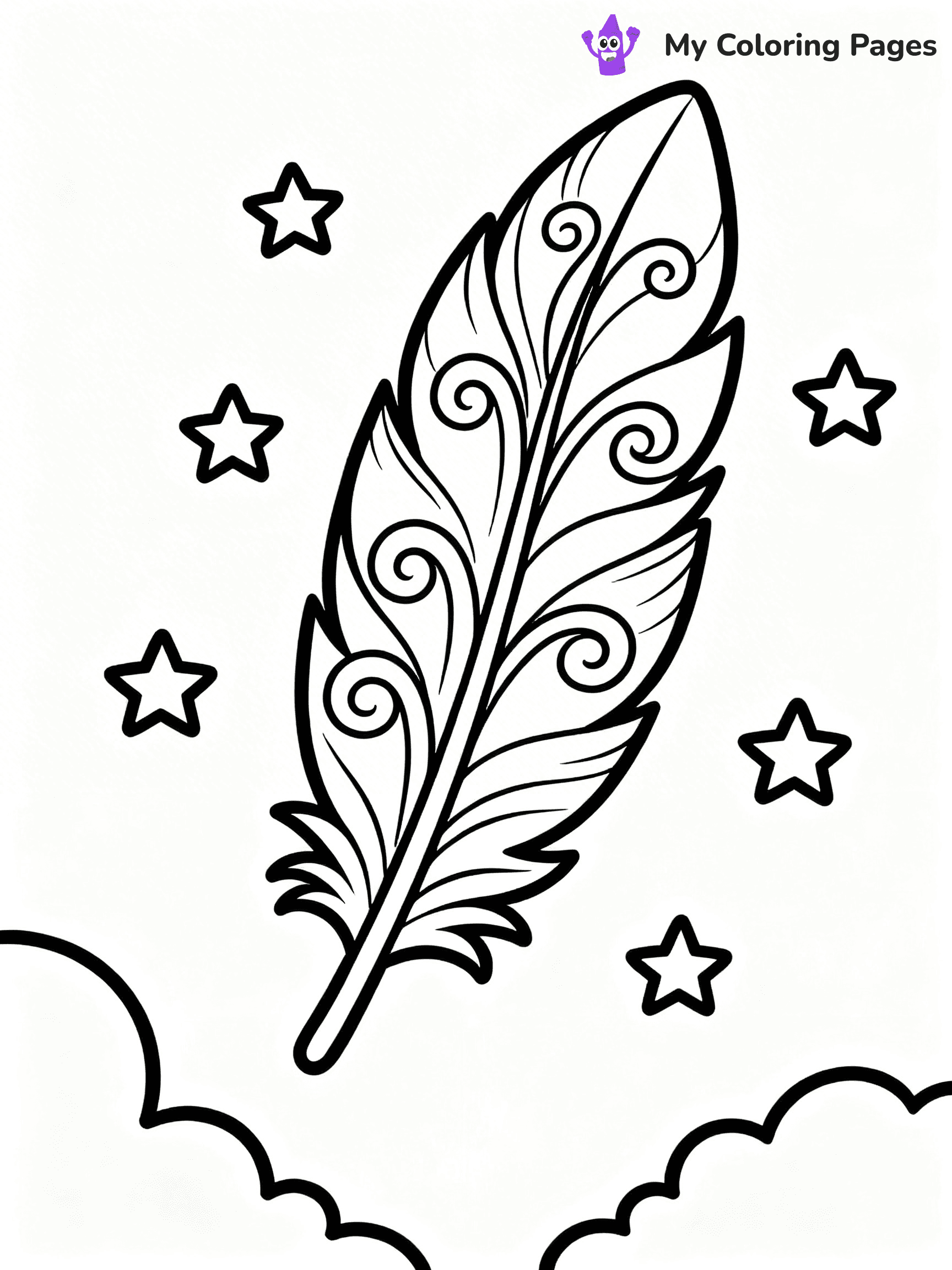 Feather Coloring Pages - 44