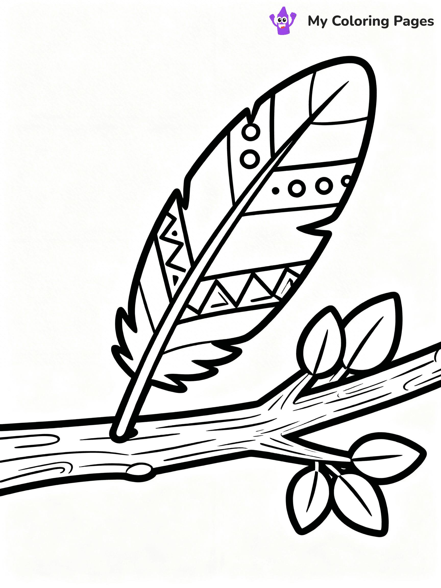 Feather Coloring Pages - 20