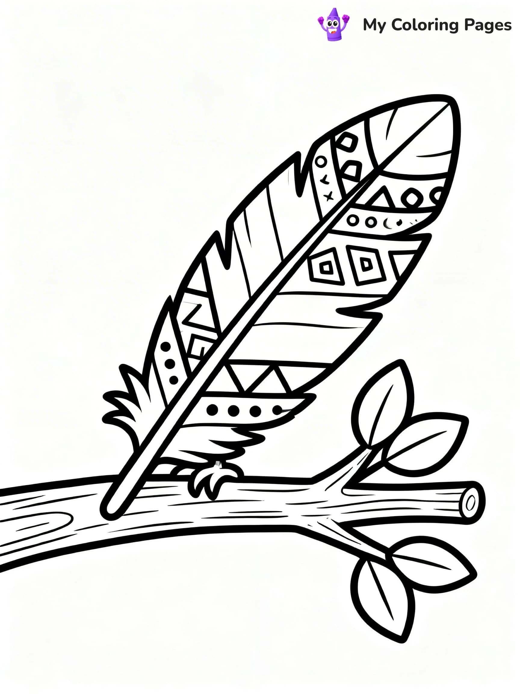 Feather Coloring Pages - 19