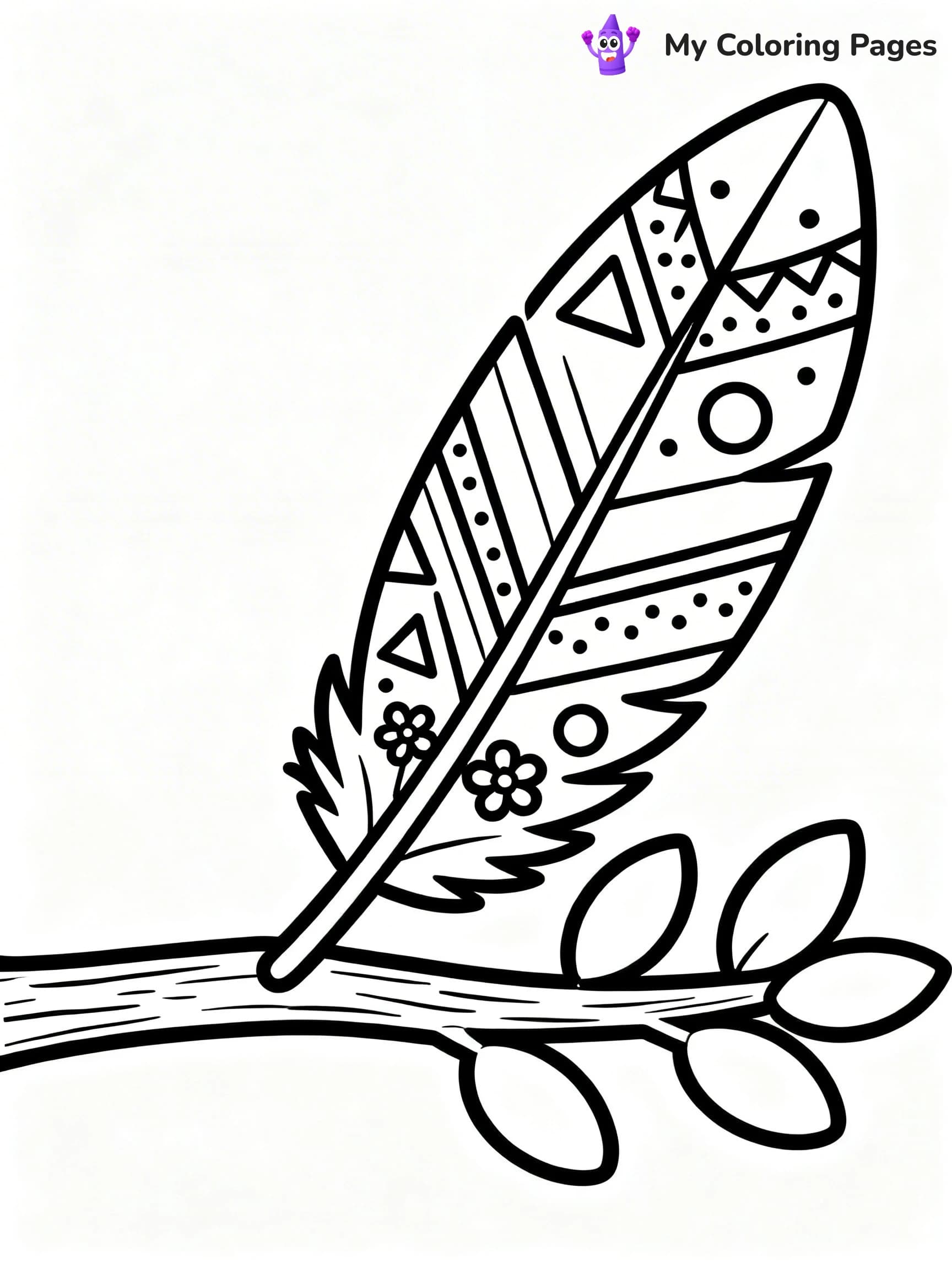 Feather Coloring Pages - 18