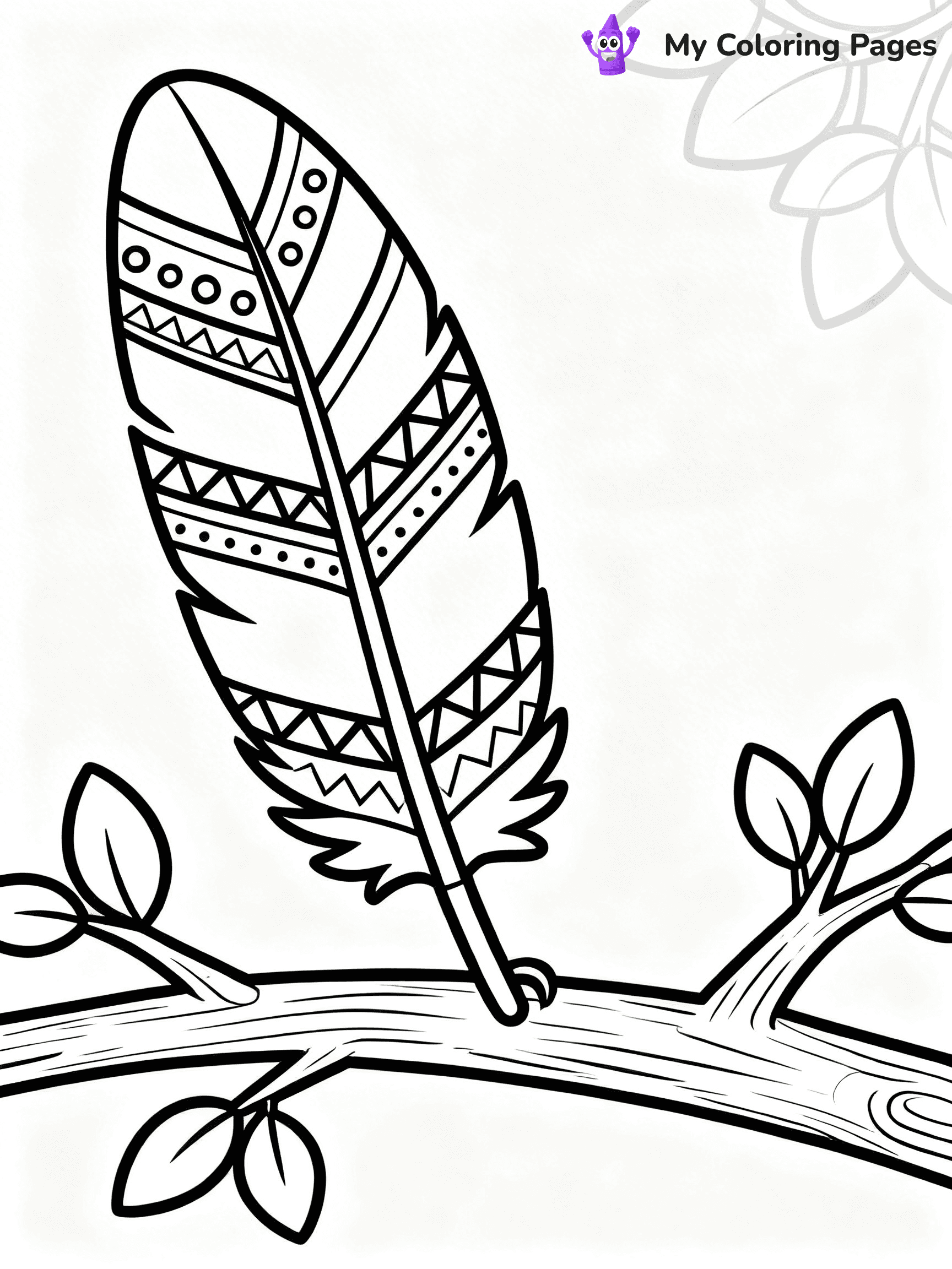 Feather Coloring Pages - 14