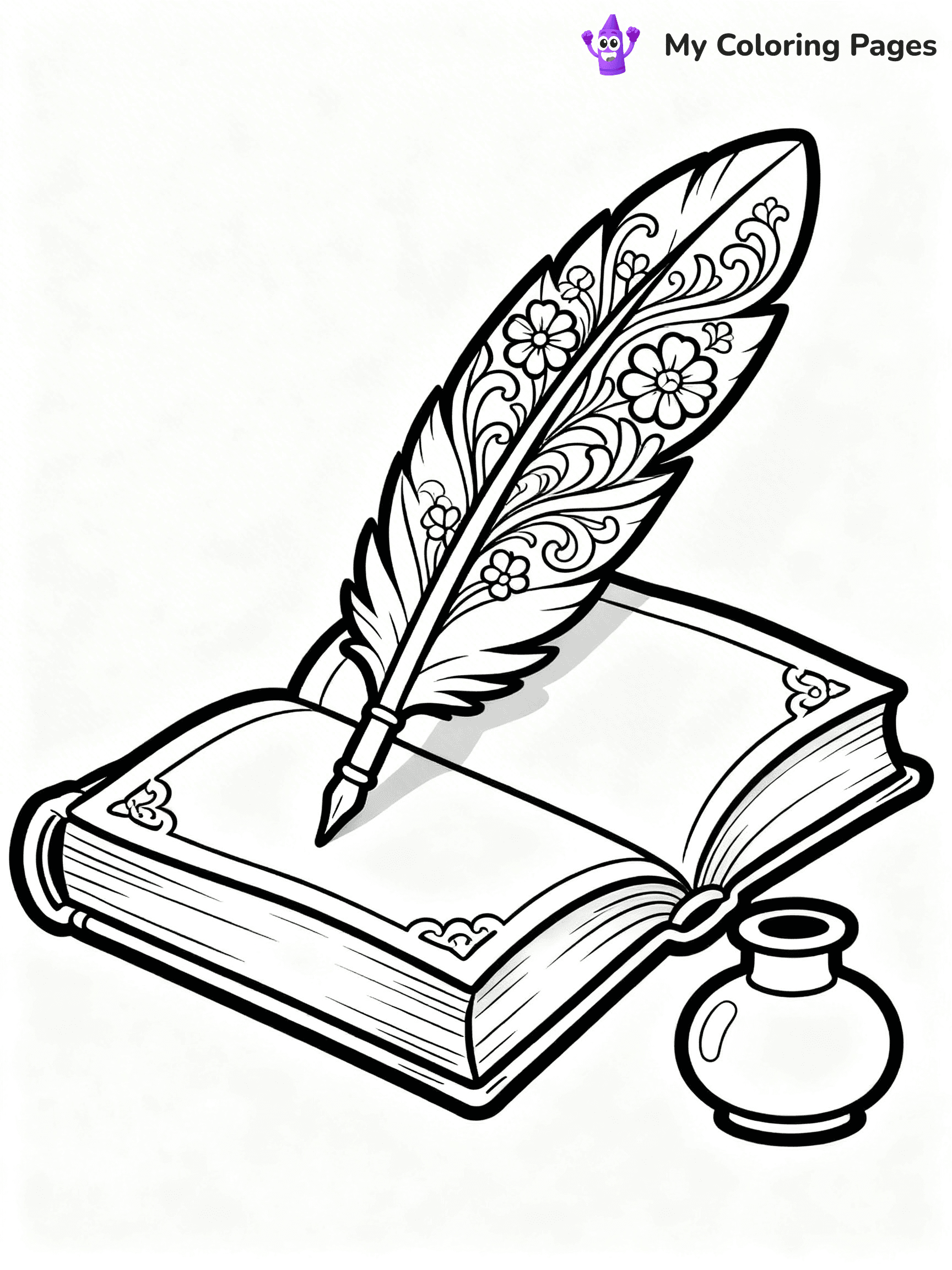 Feather Coloring Pages - 9