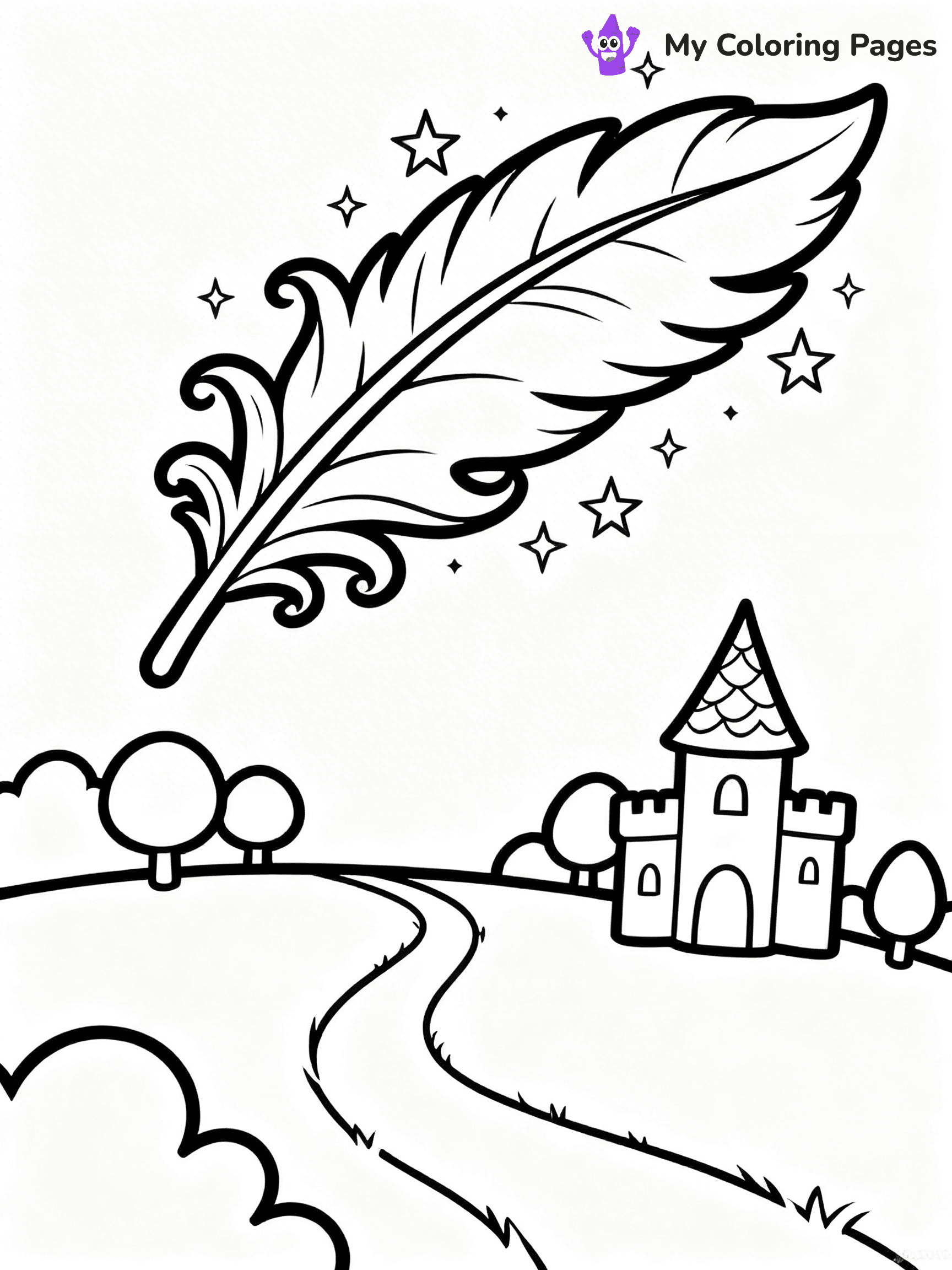 Feather Coloring Pages - 1