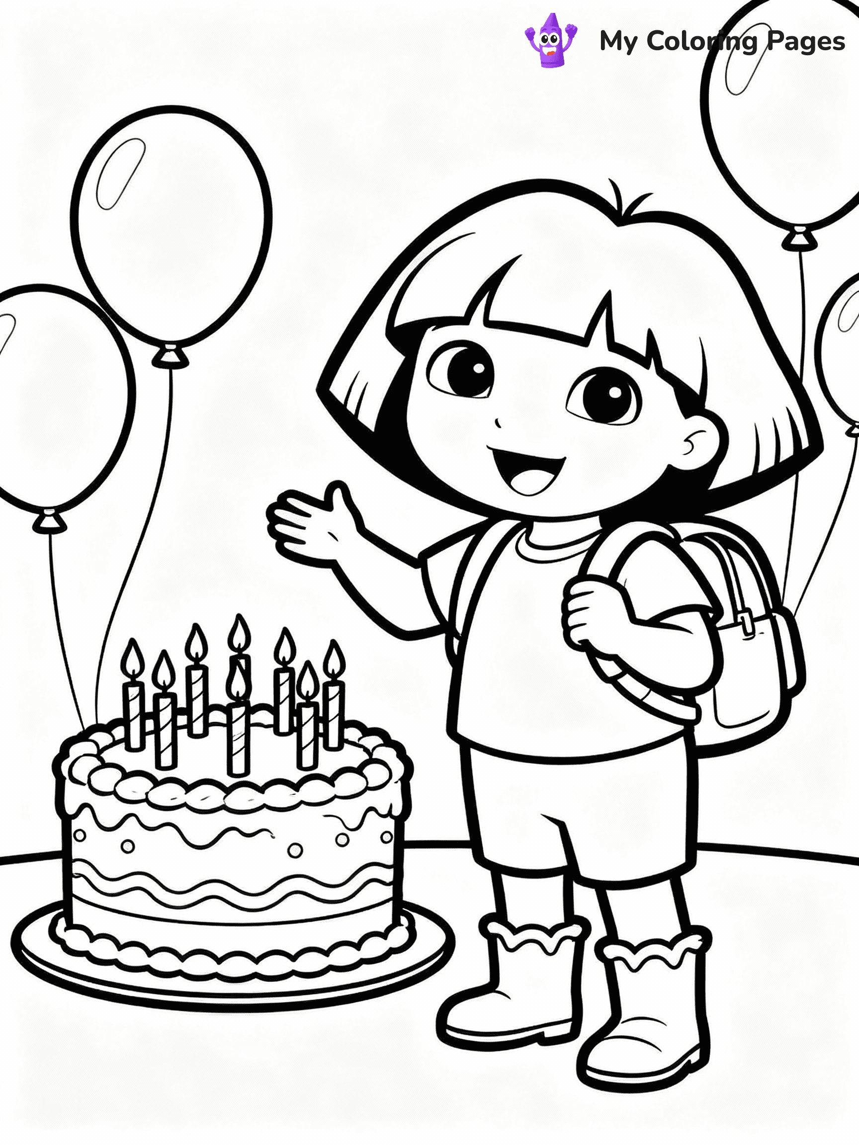 Dora The Explorer Coloring Pages - 1