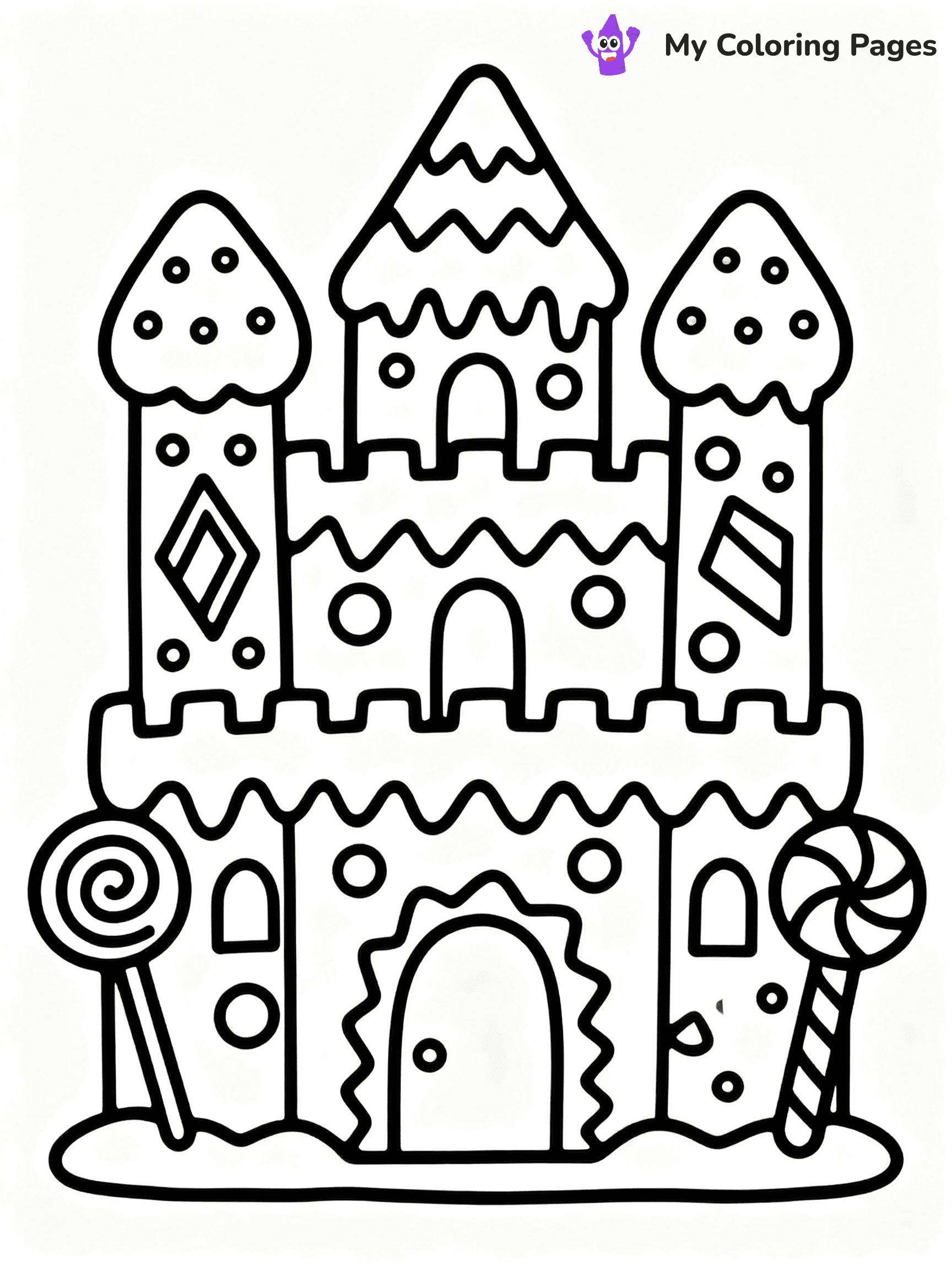 ⚠️ CRITICAL REQUIREMENT - ABSOLUTE BLACK AND WHITE ONLY ⚠️
This MUST be a BLACK AND WHITE line drawing ONLY. NO COLORS whatsoever.
- ONLY pure black lines (#000000) on pure white background (#FFFFFF)
- ABSOLUTELY NO colors, NO shading, NO gradients, NO grayscale
- If there are ANY colors in the output, the image is REJECTED
- This is a COLORING PAGE - meant to be COLORED IN by children
- The output must be UNCOLORED line art ready for coloring
⚠️ SUBJECT TO DRAW: Gingerbread castle with tall towers, candy decorations, and icing details, whimsical style
(REMEMBER: Output must be BLACK AND WHITE line art only, NOT colored!)
# COLORING PAGE: BLACK OUTLINES ONLY - WHITE BACKGROUND MANDATORY
Create a **coloring book page** using EXACTLY two values: black lines, white space.
## NON-NEGOTIABLE BINARY RULES
- **ONLY #000000 (black) and #FFFFFF (white)** - NO other values exist
- **EVERY PIXEL = BLACK OR WHITE** - no gray/shading/antialiasing
- **WHITE BACKGROUND MANDATORY** - entire canvas stays white
- **ALL SHAPES HOLLOW** - everything is empty outlines waiting to be colored
- **FORBIDDEN:** fills, shading, gradients, patterns, textures, colors
- **NO SOLID REGIONS** - if it's not a thin line, it's wrong
## Universal Line Standards
- Black outlines ONLY - thin, uniform weight
- Every shape completely empty inside
- Closed contours suitable for coloring
- Simple flat illustration - zero depth/3D/realism
- **Style:** Whimsical Doodle Art Alley - rounded, friendly outlines (unless specified)
## Everything = Outline Only
- Characters/animals: hollow shapes
- Objects/clothing: empty contours
- Backgrounds/scenery: line work only
- Natural elements: outlined forms
- Dark/night areas: don't exist (use outlined symbols)
- Textures/patterns: convert to simple lines
## The Test
Can a child color EVERY white space with crayons? If any area is pre-filled/shaded/gray or colored in, it FAILS. Every shape must be waiting to receive color.
**FINAL OUTPUT**: Binary coloring page. Black lines define shapes. White spaces ready for coloring. Nothing else exists. No exceptions. Print-ready.
⚠️ FINAL REMINDER: Draw the subject "Gingerbread castle with tall towers, candy decorations, and icing details, whimsical style" as BLACK AND WHITE line art. Zero colors in output.
