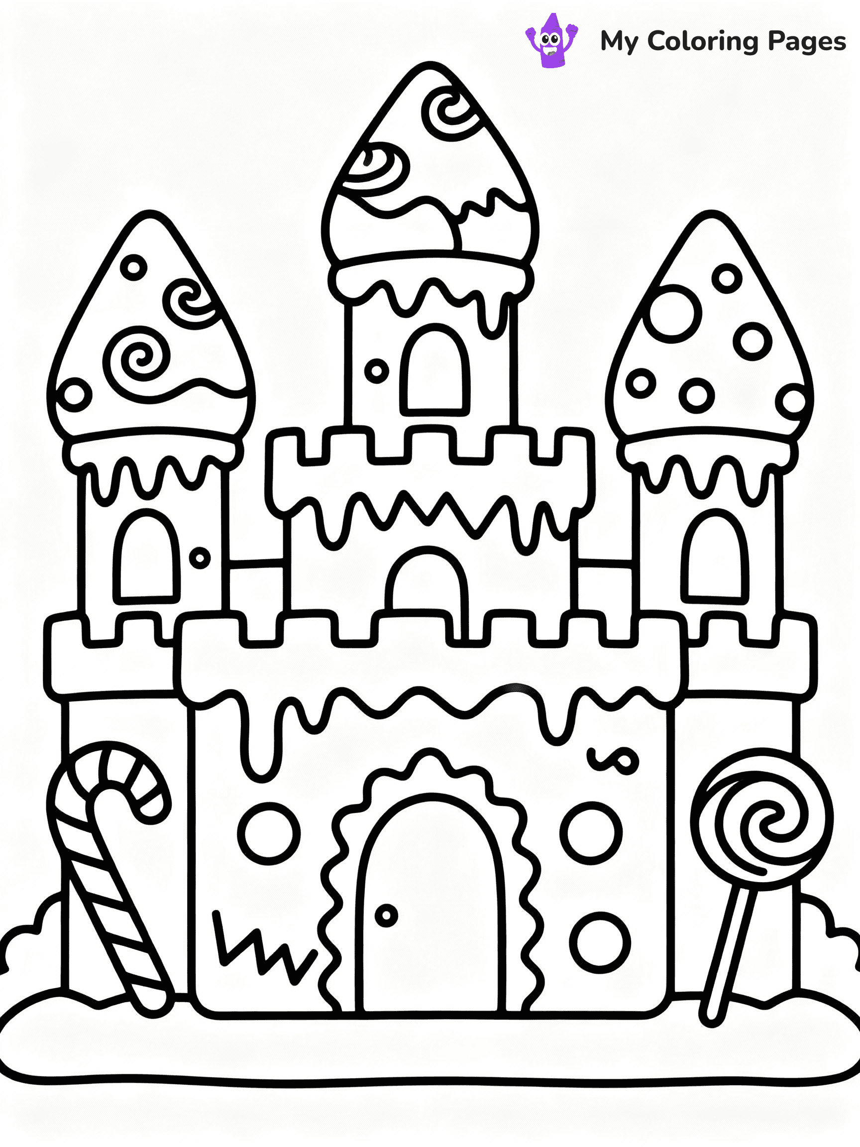 ⚠️ CRITICAL REQUIREMENT - ABSOLUTE BLACK AND WHITE ONLY ⚠️
This MUST be a BLACK AND WHITE line drawing ONLY. NO COLORS whatsoever.
- ONLY pure black lines (#000000) on pure white background (#FFFFFF)
- ABSOLUTELY NO colors, NO shading, NO gradients, NO grayscale
- If there are ANY colors in the output, the image is REJECTED
- This is a COLORING PAGE - meant to be COLORED IN by children
- The output must be UNCOLORED line art ready for coloring
⚠️ SUBJECT TO DRAW: Gingerbread castle with tall towers, candy decorations, and icing details, whimsical style
(REMEMBER: Output must be BLACK AND WHITE line art only, NOT colored!)
# COLORING PAGE: BLACK OUTLINES ONLY - WHITE BACKGROUND MANDATORY
Create a **coloring book page** using EXACTLY two values: black lines, white space.
## NON-NEGOTIABLE BINARY RULES
- **ONLY #000000 (black) and #FFFFFF (white)** - NO other values exist
- **EVERY PIXEL = BLACK OR WHITE** - no gray/shading/antialiasing
- **WHITE BACKGROUND MANDATORY** - entire canvas stays white
- **ALL SHAPES HOLLOW** - everything is empty outlines waiting to be colored
- **FORBIDDEN:** fills, shading, gradients, patterns, textures, colors
- **NO SOLID REGIONS** - if it's not a thin line, it's wrong
## Universal Line Standards
- Black outlines ONLY - thin, uniform weight
- Every shape completely empty inside
- Closed contours suitable for coloring
- Simple flat illustration - zero depth/3D/realism
- **Style:** Whimsical Doodle Art Alley - rounded, friendly outlines (unless specified)
## Everything = Outline Only
- Characters/animals: hollow shapes
- Objects/clothing: empty contours
- Backgrounds/scenery: line work only
- Natural elements: outlined forms
- Dark/night areas: don't exist (use outlined symbols)
- Textures/patterns: convert to simple lines
## The Test
Can a child color EVERY white space with crayons? If any area is pre-filled/shaded/gray or colored in, it FAILS. Every shape must be waiting to receive color.
**FINAL OUTPUT**: Binary coloring page. Black lines define shapes. White spaces ready for coloring. Nothing else exists. No exceptions. Print-ready.
⚠️ FINAL REMINDER: Draw the subject "Gingerbread castle with tall towers, candy decorations, and icing details, whimsical style" as BLACK AND WHITE line art. Zero colors in output.