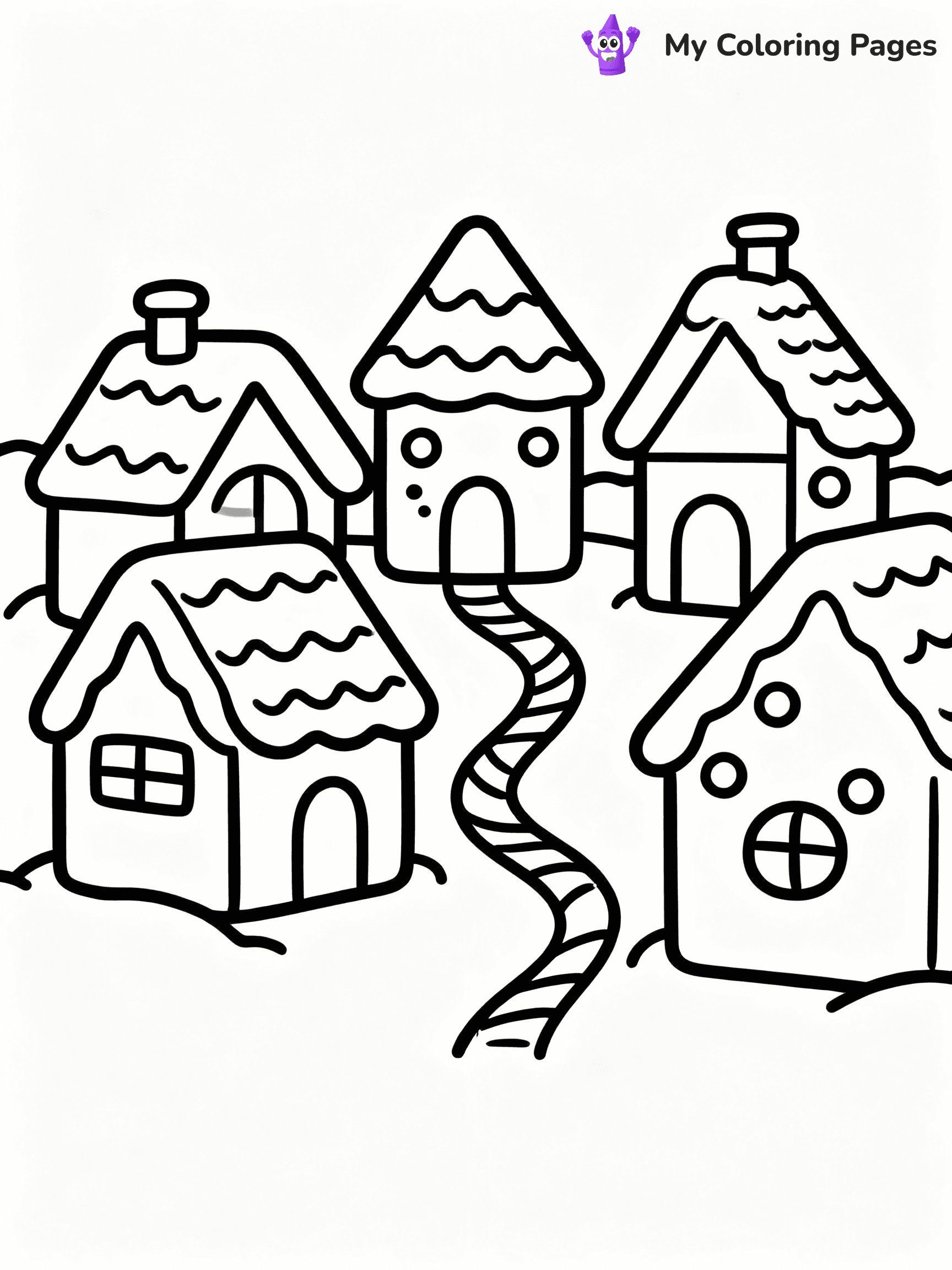 ⚠️ CRITICAL REQUIREMENT - ABSOLUTE BLACK AND WHITE ONLY ⚠️
This MUST be a BLACK AND WHITE line drawing ONLY. NO COLORS whatsoever.
- ONLY pure black lines (#000000) on pure white background (#FFFFFF)
- ABSOLUTELY NO colors, NO shading, NO gradients, NO grayscale
- If there are ANY colors in the output, the image is REJECTED
- This is a COLORING PAGE - meant to be COLORED IN by children
- The output must be UNCOLORED line art ready for coloring
⚠️ SUBJECT TO DRAW: Gingerbread village with multiple houses, snowy rooftops, and candy pathways, delightful style
(REMEMBER: Output must be BLACK AND WHITE line art only, NOT colored!)
# COLORING PAGE: BLACK OUTLINES ONLY - WHITE BACKGROUND MANDATORY
Create a **coloring book page** using EXACTLY two values: black lines, white space.
## NON-NEGOTIABLE BINARY RULES
- **ONLY #000000 (black) and #FFFFFF (white)** - NO other values exist
- **EVERY PIXEL = BLACK OR WHITE** - no gray/shading/antialiasing
- **WHITE BACKGROUND MANDATORY** - entire canvas stays white
- **ALL SHAPES HOLLOW** - everything is empty outlines waiting to be colored
- **FORBIDDEN:** fills, shading, gradients, patterns, textures, colors
- **NO SOLID REGIONS** - if it's not a thin line, it's wrong
## Universal Line Standards
- Black outlines ONLY - thin, uniform weight
- Every shape completely empty inside
- Closed contours suitable for coloring
- Simple flat illustration - zero depth/3D/realism
- **Style:** Whimsical Doodle Art Alley - rounded, friendly outlines (unless specified)
## Everything = Outline Only
- Characters/animals: hollow shapes
- Objects/clothing: empty contours
- Backgrounds/scenery: line work only
- Natural elements: outlined forms
- Dark/night areas: don't exist (use outlined symbols)
- Textures/patterns: convert to simple lines
## The Test
Can a child color EVERY white space with crayons? If any area is pre-filled/shaded/gray or colored in, it FAILS. Every shape must be waiting to receive color.
**FINAL OUTPUT**: Binary coloring page. Black lines define shapes. White spaces ready for coloring. Nothing else exists. No exceptions. Print-ready.
⚠️ FINAL REMINDER: Draw the subject "Gingerbread village with multiple houses, snowy rooftops, and candy pathways, delightful style" as BLACK AND WHITE line art. Zero colors in output.