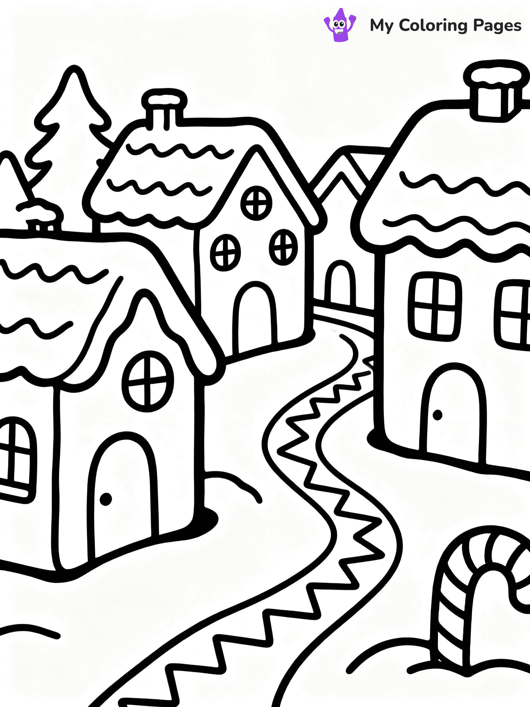 ⚠️ CRITICAL REQUIREMENT - ABSOLUTE BLACK AND WHITE ONLY ⚠️
This MUST be a BLACK AND WHITE line drawing ONLY. NO COLORS whatsoever.
- ONLY pure black lines (#000000) on pure white background (#FFFFFF)
- ABSOLUTELY NO colors, NO shading, NO gradients, NO grayscale
- If there are ANY colors in the output, the image is REJECTED
- This is a COLORING PAGE - meant to be COLORED IN by children
- The output must be UNCOLORED line art ready for coloring
⚠️ SUBJECT TO DRAW: Gingerbread village with multiple houses, snowy rooftops, and candy pathways, delightful style
(REMEMBER: Output must be BLACK AND WHITE line art only, NOT colored!)
# COLORING PAGE: BLACK OUTLINES ONLY - WHITE BACKGROUND MANDATORY
Create a **coloring book page** using EXACTLY two values: black lines, white space.
## NON-NEGOTIABLE BINARY RULES
- **ONLY #000000 (black) and #FFFFFF (white)** - NO other values exist
- **EVERY PIXEL = BLACK OR WHITE** - no gray/shading/antialiasing
- **WHITE BACKGROUND MANDATORY** - entire canvas stays white
- **ALL SHAPES HOLLOW** - everything is empty outlines waiting to be colored
- **FORBIDDEN:** fills, shading, gradients, patterns, textures, colors
- **NO SOLID REGIONS** - if it's not a thin line, it's wrong
## Universal Line Standards
- Black outlines ONLY - thin, uniform weight
- Every shape completely empty inside
- Closed contours suitable for coloring
- Simple flat illustration - zero depth/3D/realism
- **Style:** Whimsical Doodle Art Alley - rounded, friendly outlines (unless specified)
## Everything = Outline Only
- Characters/animals: hollow shapes
- Objects/clothing: empty contours
- Backgrounds/scenery: line work only
- Natural elements: outlined forms
- Dark/night areas: don't exist (use outlined symbols)
- Textures/patterns: convert to simple lines
## The Test
Can a child color EVERY white space with crayons? If any area is pre-filled/shaded/gray or colored in, it FAILS. Every shape must be waiting to receive color.
**FINAL OUTPUT**: Binary coloring page. Black lines define shapes. White spaces ready for coloring. Nothing else exists. No exceptions. Print-ready.
⚠️ FINAL REMINDER: Draw the subject "Gingerbread village with multiple houses, snowy rooftops, and candy pathways, delightful style" as BLACK AND WHITE line art. Zero colors in output.