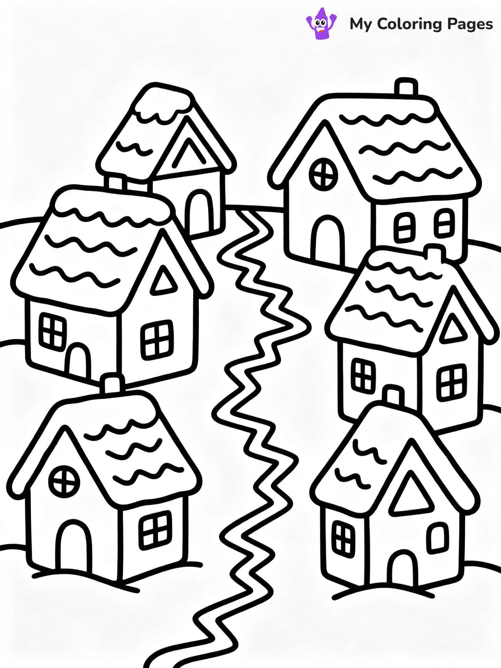⚠️ CRITICAL REQUIREMENT - ABSOLUTE BLACK AND WHITE ONLY ⚠️
This MUST be a BLACK AND WHITE line drawing ONLY. NO COLORS whatsoever.
- ONLY pure black lines (#000000) on pure white background (#FFFFFF)
- ABSOLUTELY NO colors, NO shading, NO gradients, NO grayscale
- If there are ANY colors in the output, the image is REJECTED
- This is a COLORING PAGE - meant to be COLORED IN by children
- The output must be UNCOLORED line art ready for coloring
⚠️ SUBJECT TO DRAW: Gingerbread village with multiple houses, snowy rooftops, and candy pathways, delightful style
(REMEMBER: Output must be BLACK AND WHITE line art only, NOT colored!)
# COLORING PAGE: BLACK OUTLINES ONLY - WHITE BACKGROUND MANDATORY
Create a **coloring book page** using EXACTLY two values: black lines, white space.
## NON-NEGOTIABLE BINARY RULES
- **ONLY #000000 (black) and #FFFFFF (white)** - NO other values exist
- **EVERY PIXEL = BLACK OR WHITE** - no gray/shading/antialiasing
- **WHITE BACKGROUND MANDATORY** - entire canvas stays white
- **ALL SHAPES HOLLOW** - everything is empty outlines waiting to be colored
- **FORBIDDEN:** fills, shading, gradients, patterns, textures, colors
- **NO SOLID REGIONS** - if it's not a thin line, it's wrong
## Universal Line Standards
- Black outlines ONLY - thin, uniform weight
- Every shape completely empty inside
- Closed contours suitable for coloring
- Simple flat illustration - zero depth/3D/realism
- **Style:** Whimsical Doodle Art Alley - rounded, friendly outlines (unless specified)
## Everything = Outline Only
- Characters/animals: hollow shapes
- Objects/clothing: empty contours
- Backgrounds/scenery: line work only
- Natural elements: outlined forms
- Dark/night areas: don't exist (use outlined symbols)
- Textures/patterns: convert to simple lines
## The Test
Can a child color EVERY white space with crayons? If any area is pre-filled/shaded/gray or colored in, it FAILS. Every shape must be waiting to receive color.
**FINAL OUTPUT**: Binary coloring page. Black lines define shapes. White spaces ready for coloring. Nothing else exists. No exceptions. Print-ready.
⚠️ FINAL REMINDER: Draw the subject "Gingerbread village with multiple houses, snowy rooftops, and candy pathways, delightful style" as BLACK AND WHITE line art. Zero colors in output.