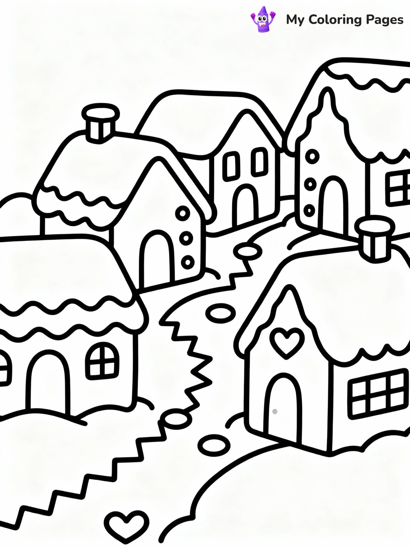 Gingerbread House Coloring Pages - 24