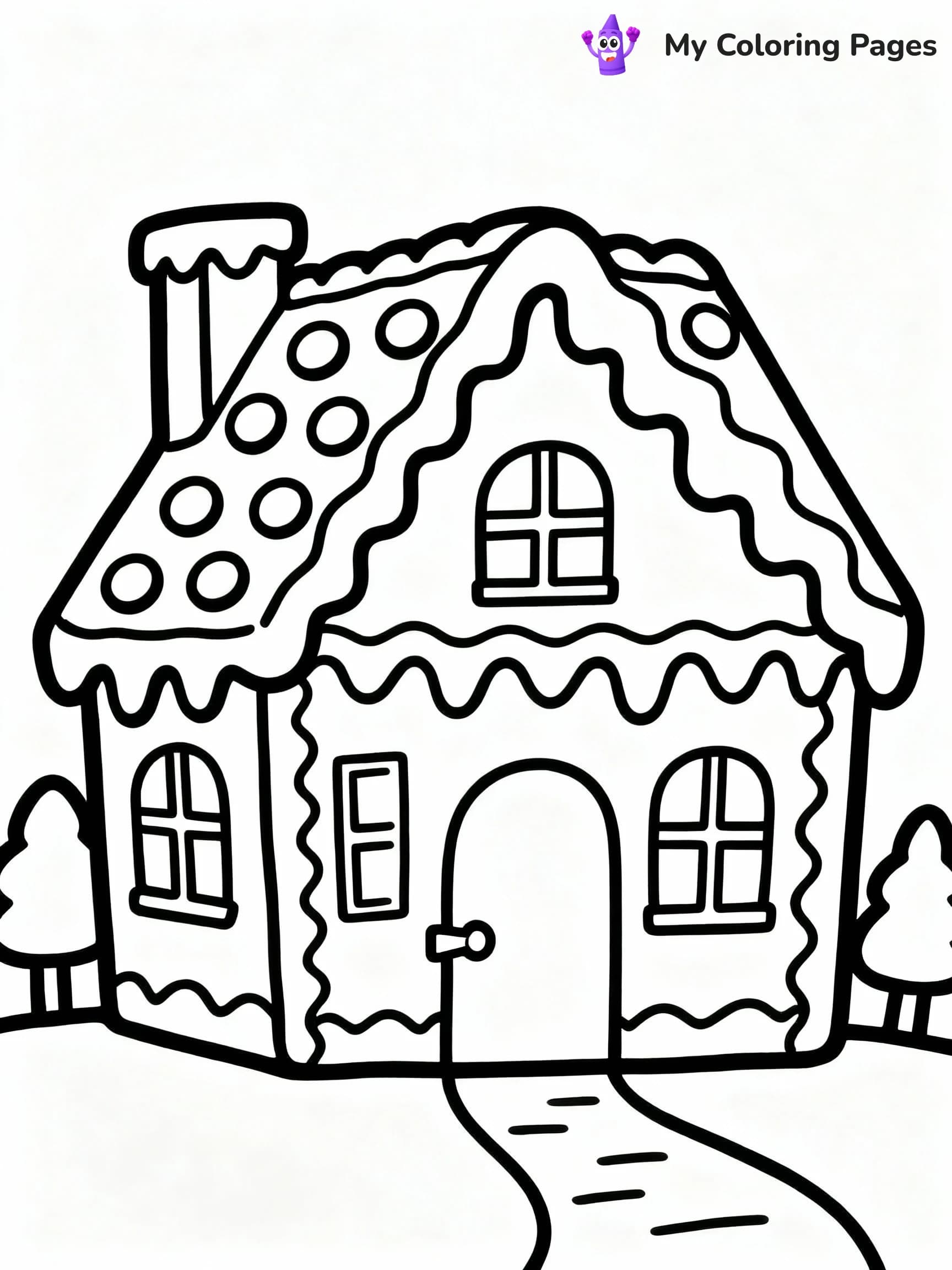 Gingerbread House Coloring Pages - 23
