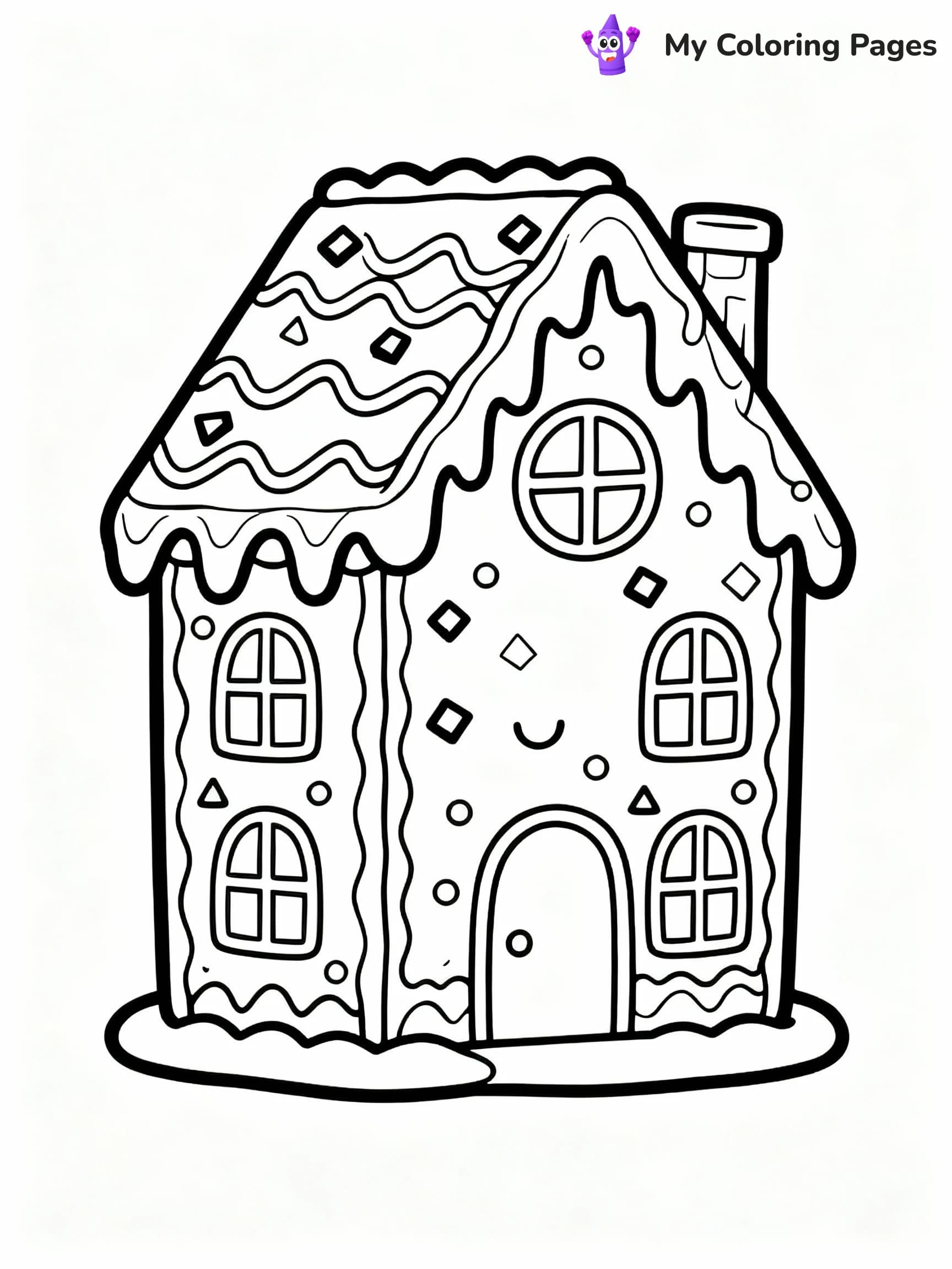 Gingerbread House Coloring Pages - 21