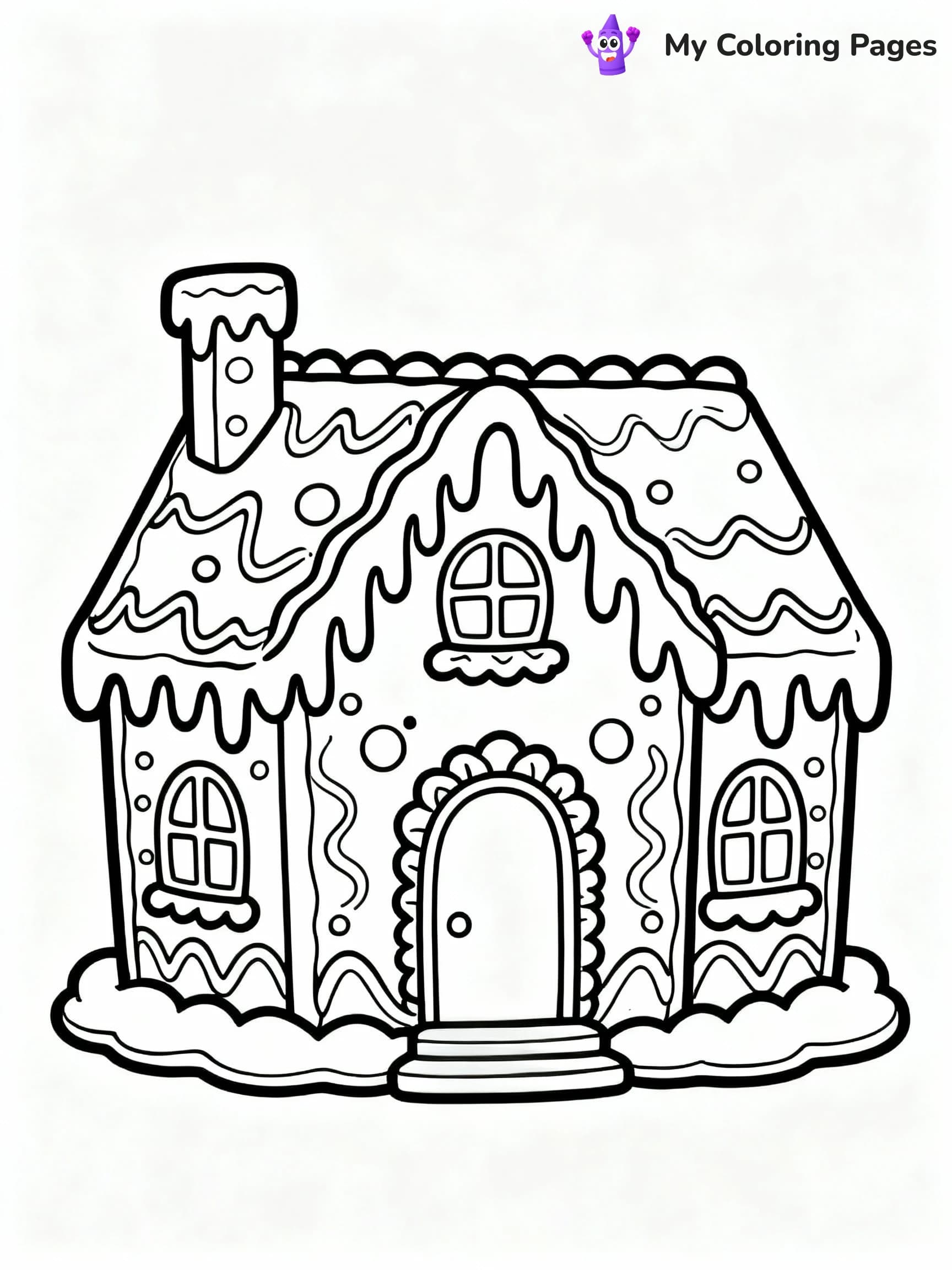 Gingerbread House Coloring Pages - 19