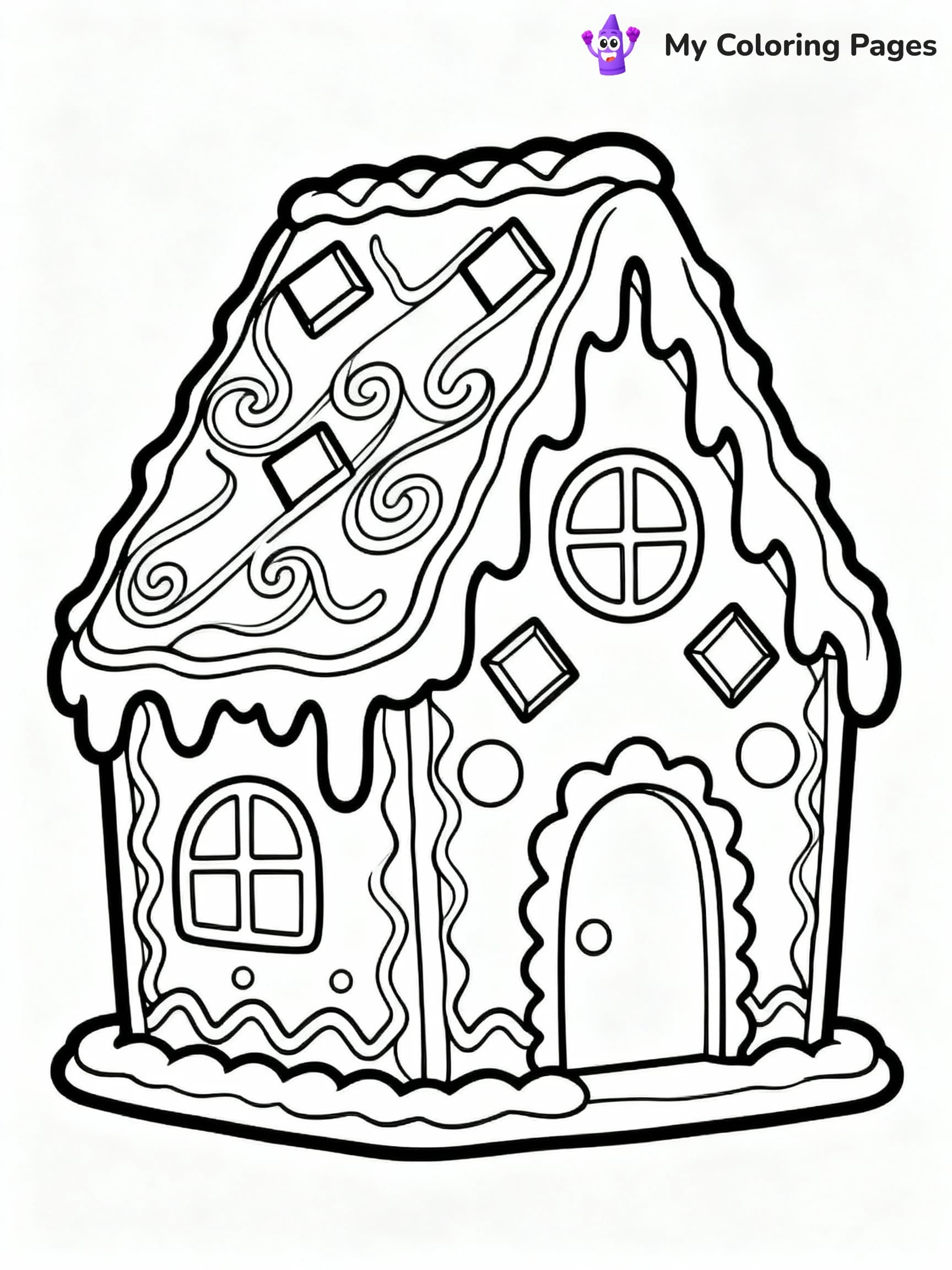 Gingerbread House Coloring Pages - 17