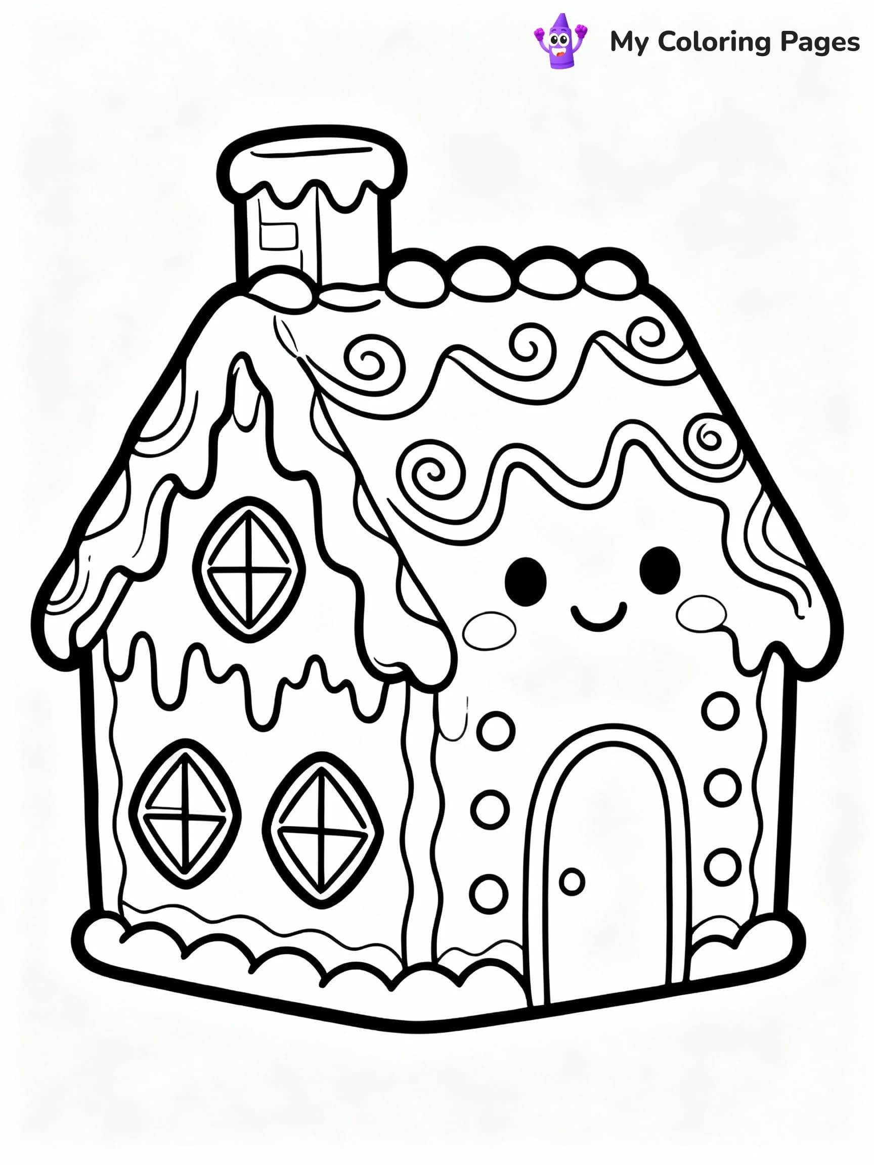 Gingerbread House Coloring Pages - 16