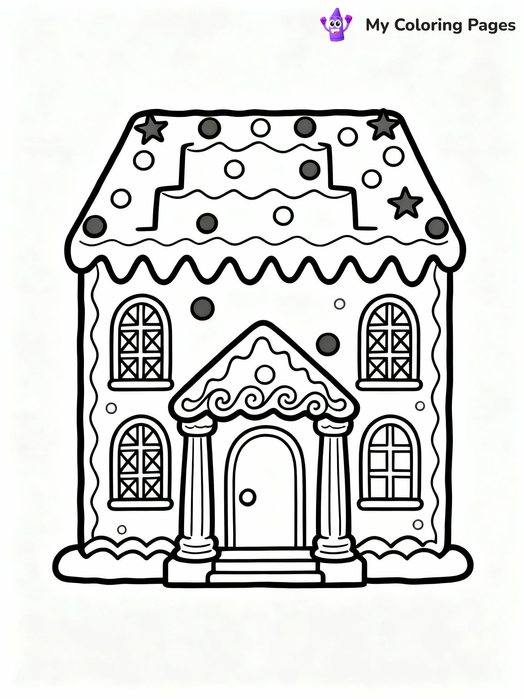 Gingerbread House Coloring Pages - 15