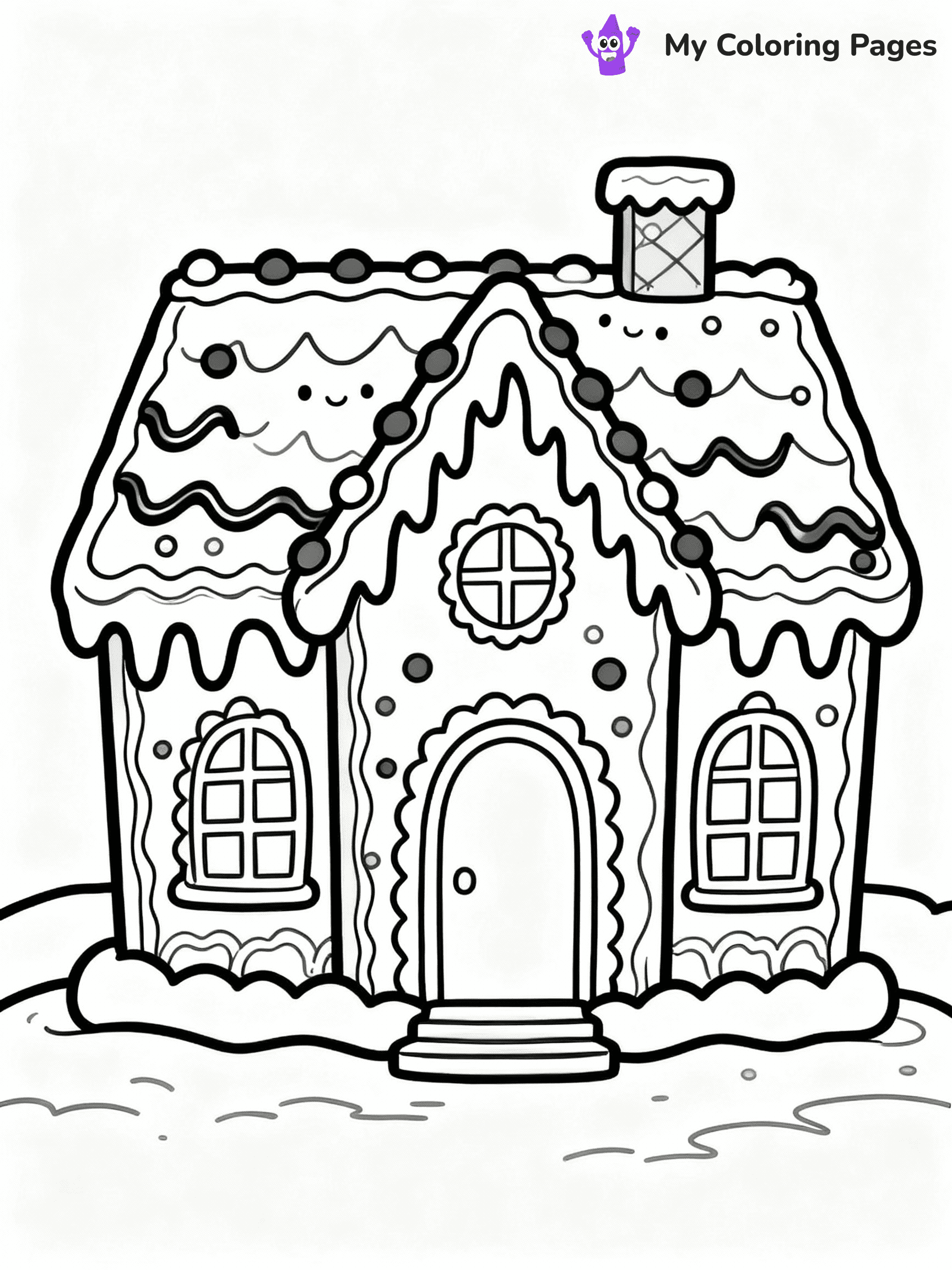 ⚠️ CRITICAL REQUIREMENT - ABSOLUTE BLACK AND WHITE ONLY ⚠️
This MUST be a BLACK AND WHITE line drawing ONLY. NO COLORS whatsoever.
- ONLY pure black lines (#000000) on pure white background (#FFFFFF)
- ABSOLUTELY NO colors, NO shading, NO gradients, NO grayscale
- If there are ANY colors in the output, the image is REJECTED
- This is a COLORING PAGE - meant to be COLORED IN by children
- The output must be UNCOLORED line art ready for coloring
⚠️ SUBJECT TO DRAW: Gingerbread mansion with intricate details, icing draping, and chocolate decorations, elegant style
(REMEMBER: Output must be BLACK AND WHITE line art only, NOT colored!)
# COLORING PAGE: BLACK OUTLINES ONLY - WHITE BACKGROUND MANDATORY
Create a **coloring book page** using EXACTLY two values: black lines, white space.
## NON-NEGOTIABLE BINARY RULES
- **ONLY #000000 (black) and #FFFFFF (white)** - NO other values exist
- **EVERY PIXEL = BLACK OR WHITE** - no gray/shading/antialiasing
- **WHITE BACKGROUND MANDATORY** - entire canvas stays white
- **ALL SHAPES HOLLOW** - everything is empty outlines waiting to be colored
- **FORBIDDEN:** fills, shading, gradients, patterns, textures, colors
- **NO SOLID REGIONS** - if it's not a thin line, it's wrong
## Universal Line Standards
- Black outlines ONLY - thin, uniform weight
- Every shape completely empty inside
- Closed contours suitable for coloring
- Simple flat illustration - zero depth/3D/realism
- **Style:** Whimsical Doodle Art Alley - rounded, friendly outlines (unless specified)
## Everything = Outline Only
- Characters/animals: hollow shapes
- Objects/clothing: empty contours
- Backgrounds/scenery: line work only
- Natural elements: outlined forms
- Dark/night areas: don't exist (use outlined symbols)
- Textures/patterns: convert to simple lines
## The Test
Can a child color EVERY white space with crayons? If any area is pre-filled/shaded/gray or colored in, it FAILS. Every shape must be waiting to receive color.
**FINAL OUTPUT**: Binary coloring page. Black lines define shapes. White spaces ready for coloring. Nothing else exists. No exceptions. Print-ready.
⚠️ FINAL REMINDER: Draw the subject "Gingerbread mansion with intricate details, icing draping, and chocolate decorations, elegant style" as BLACK AND WHITE line art. Zero colors in output.