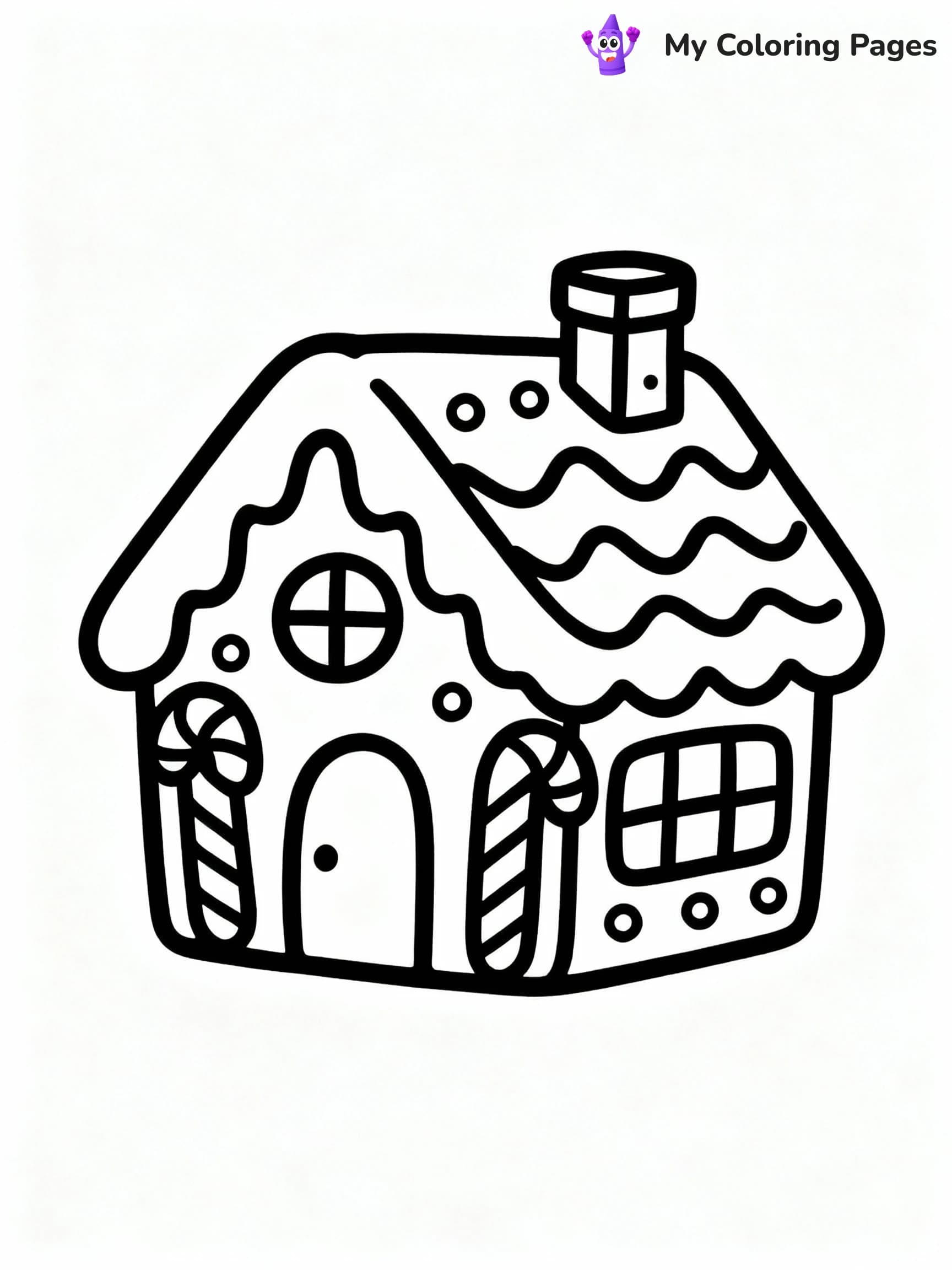 Gingerbread House Coloring Pages - 4