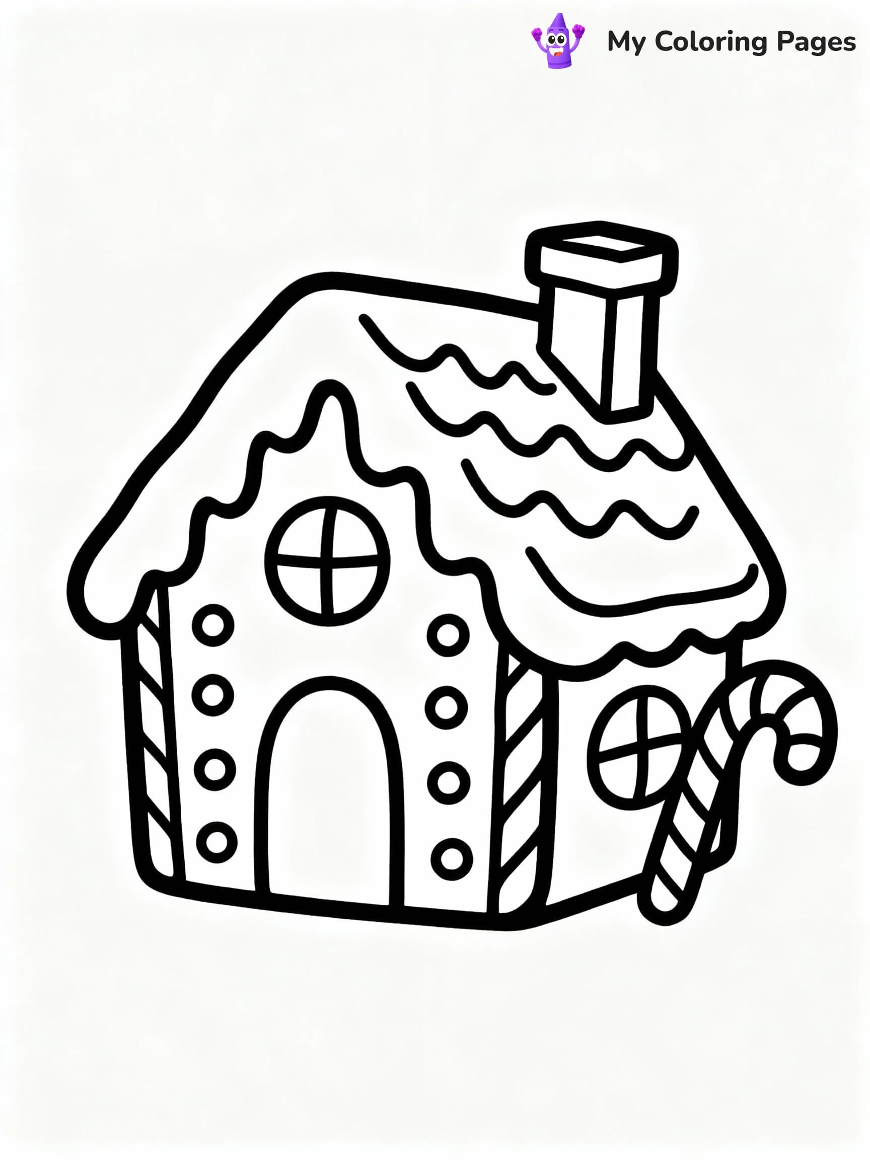 Gingerbread House Coloring Pages - 2