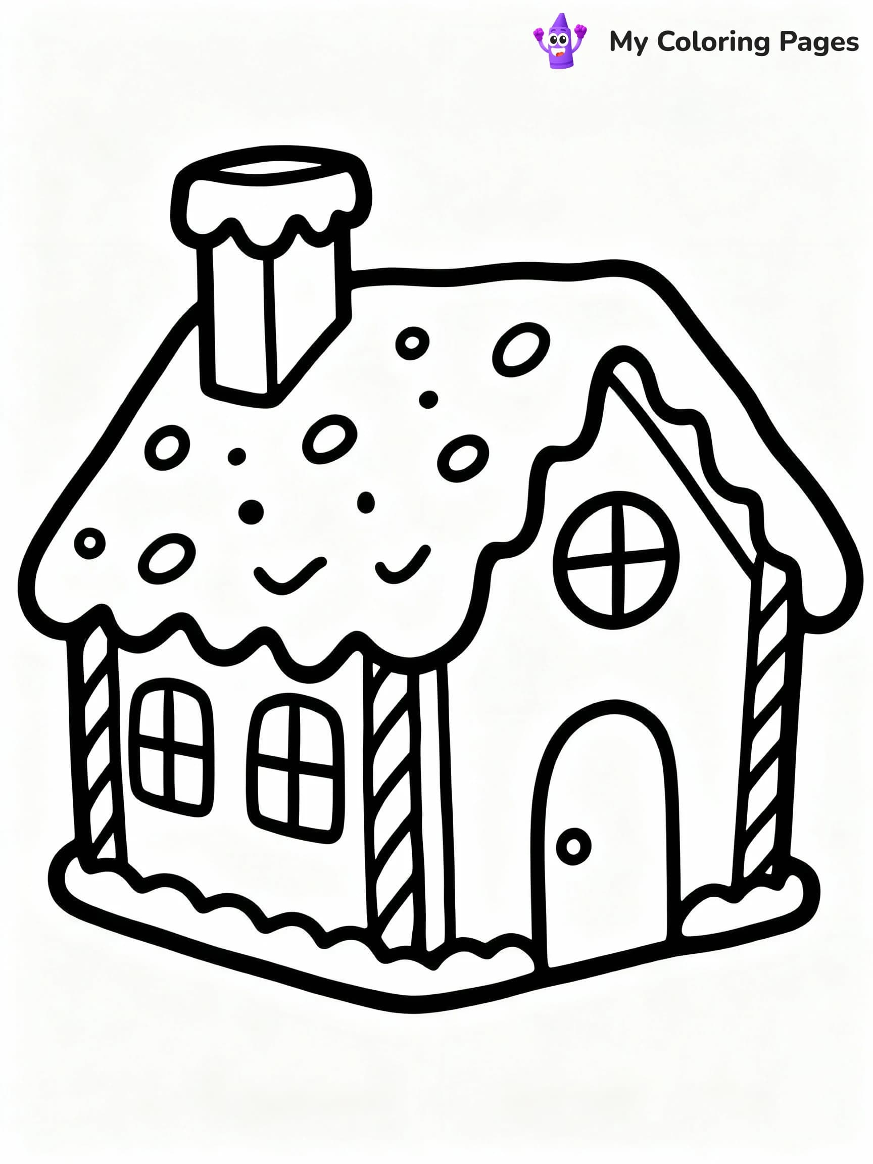 Gingerbread House Coloring Pages - 1