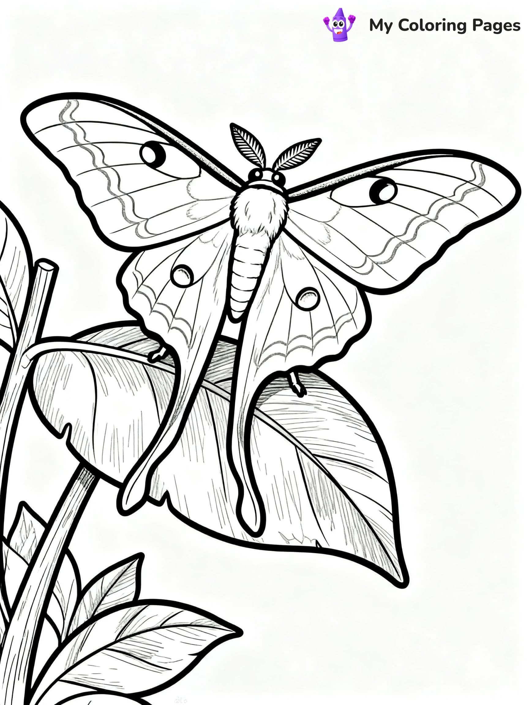 Luna Moth Coloring Pages - 24