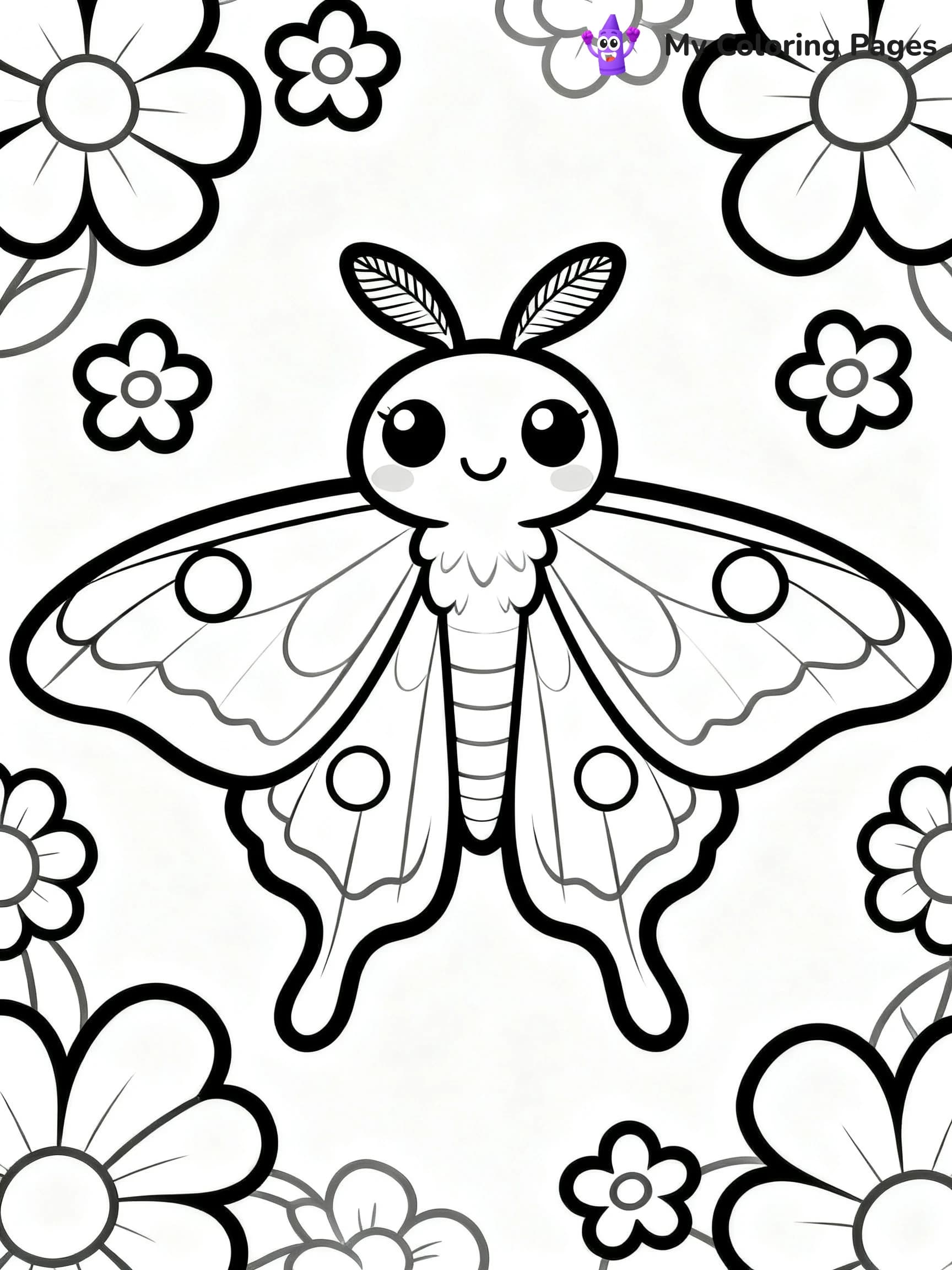 Luna Moth Coloring Pages - 21
