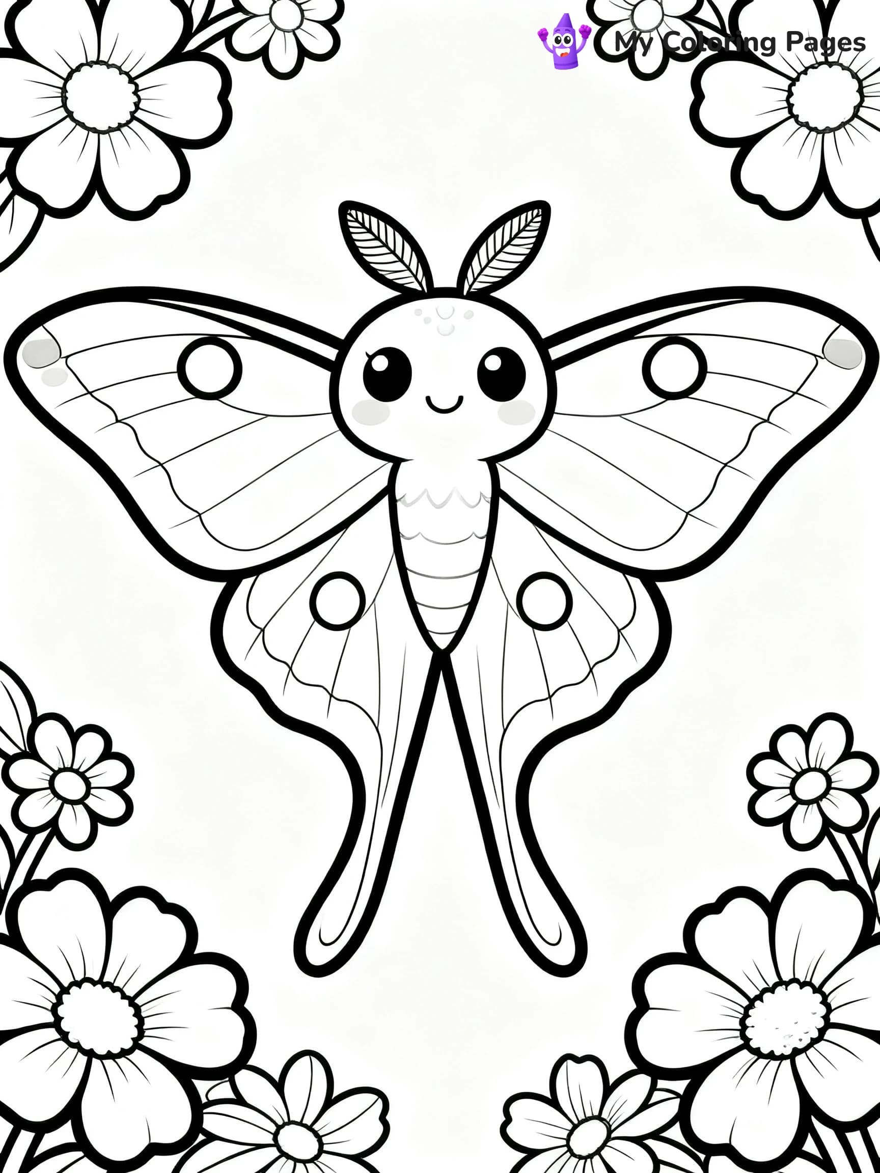 Luna Moth Coloring Pages - 20
