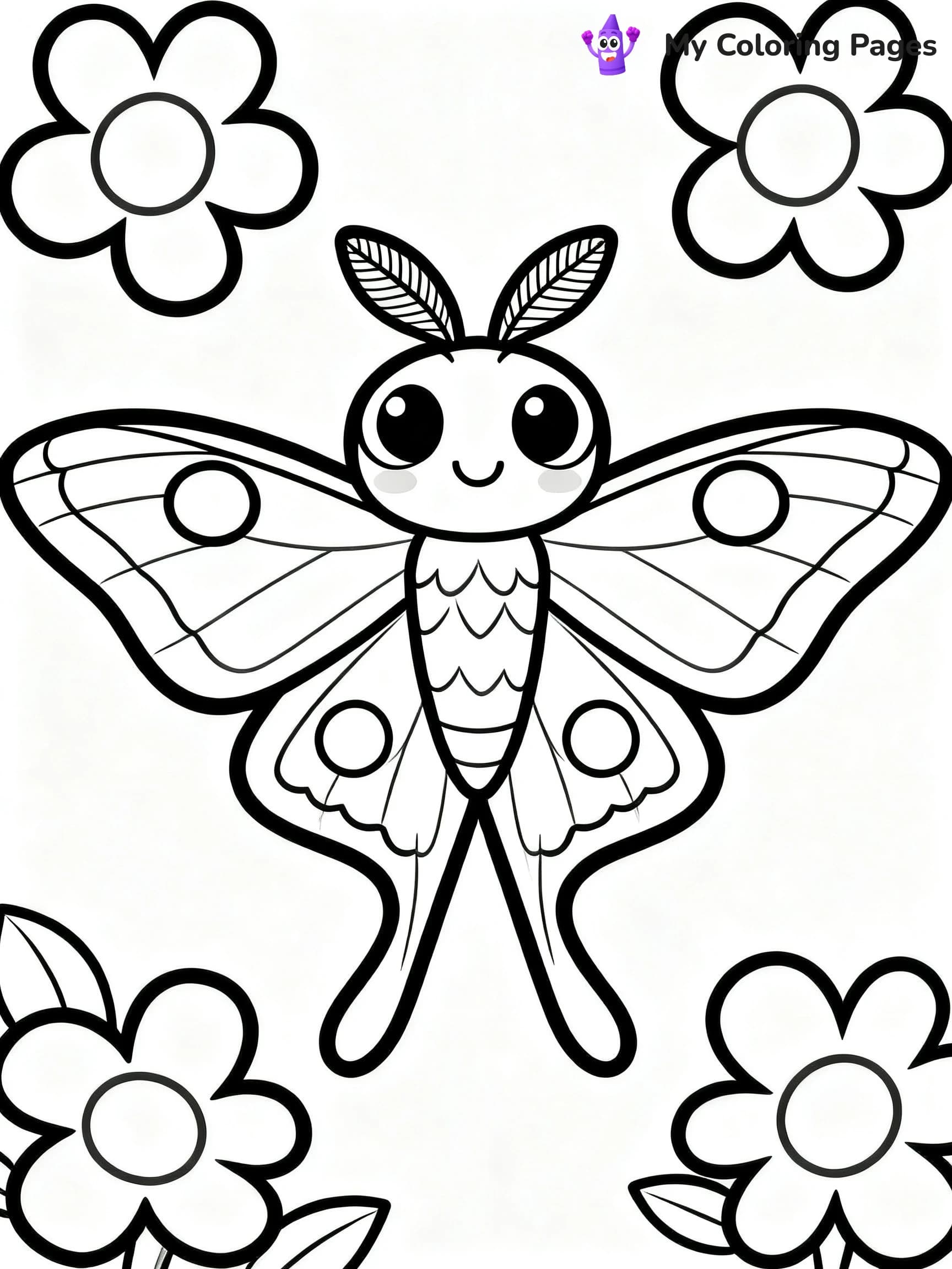 Luna Moth Coloring Pages - 19