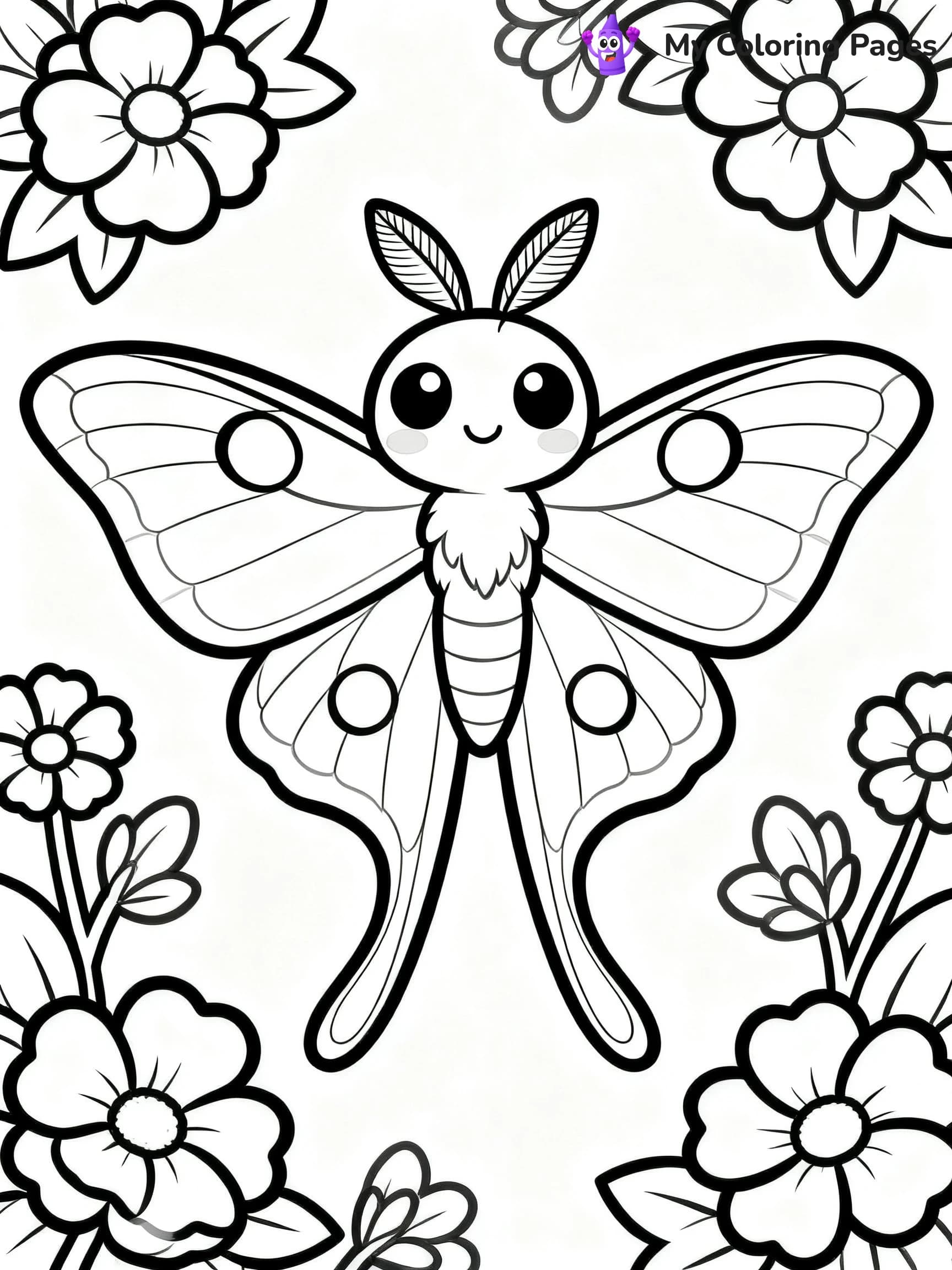 Luna Moth Coloring Pages - 18