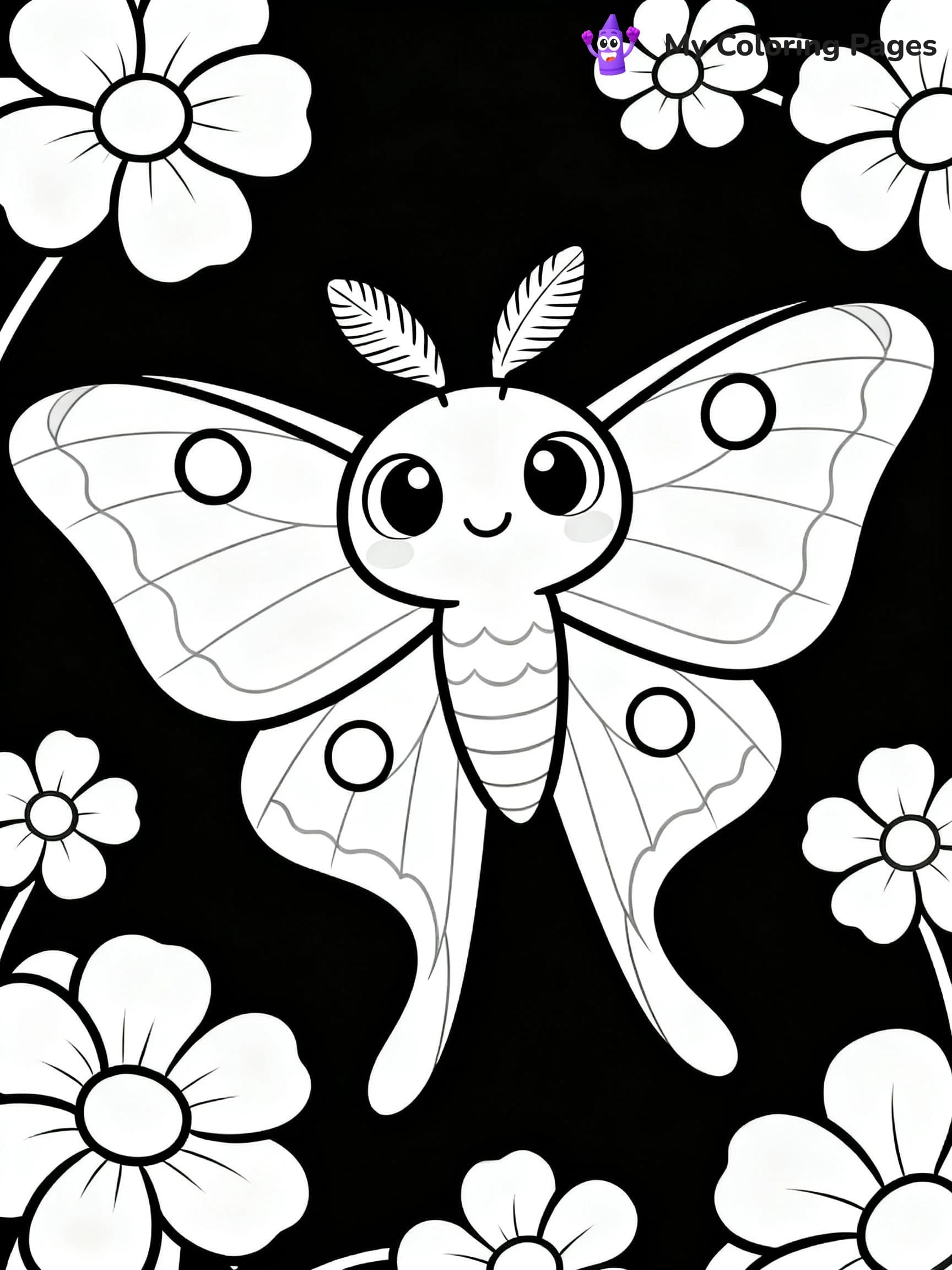Luna Moth Coloring Pages - 17