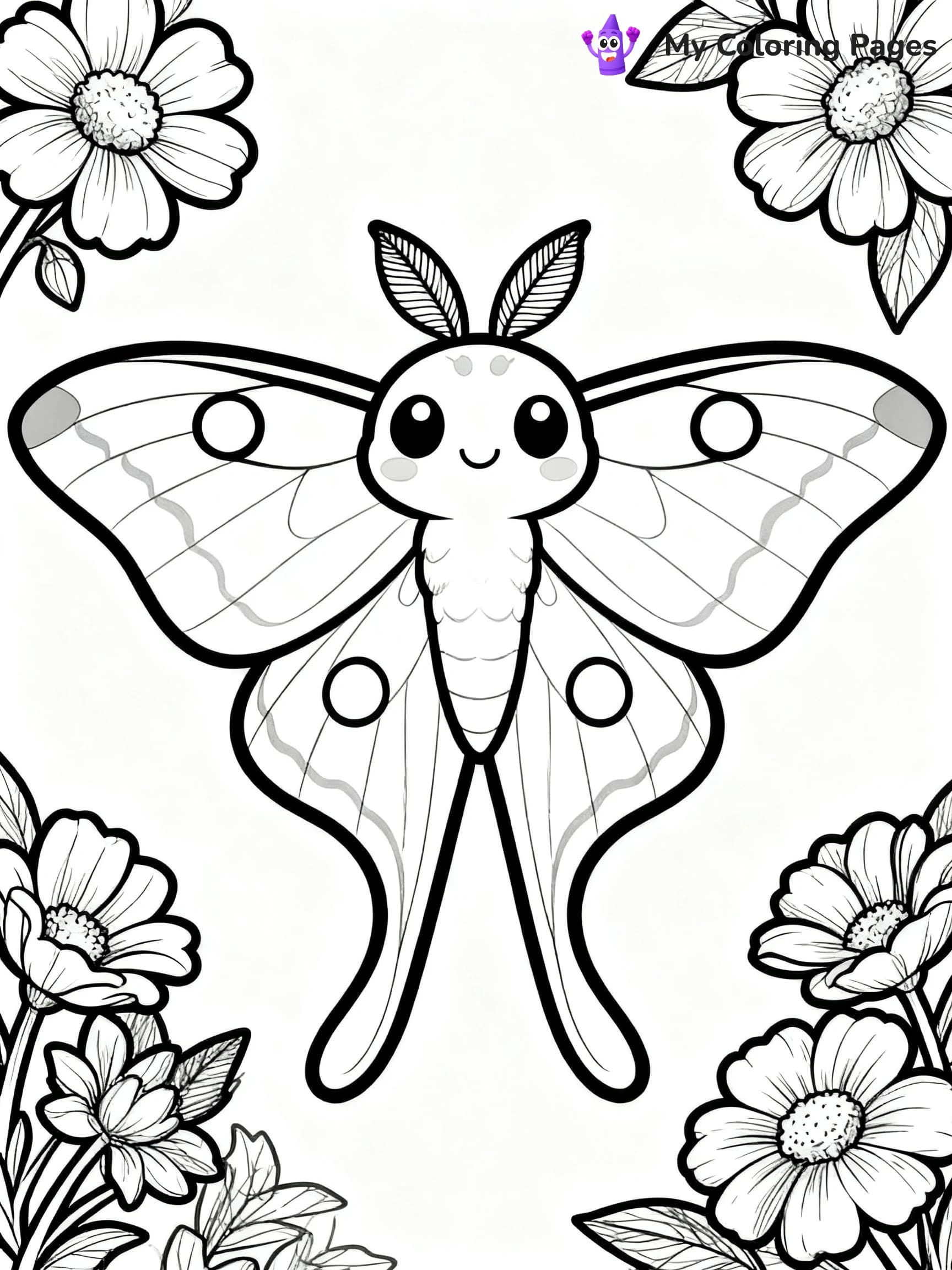 Luna Moth Coloring Pages - 16