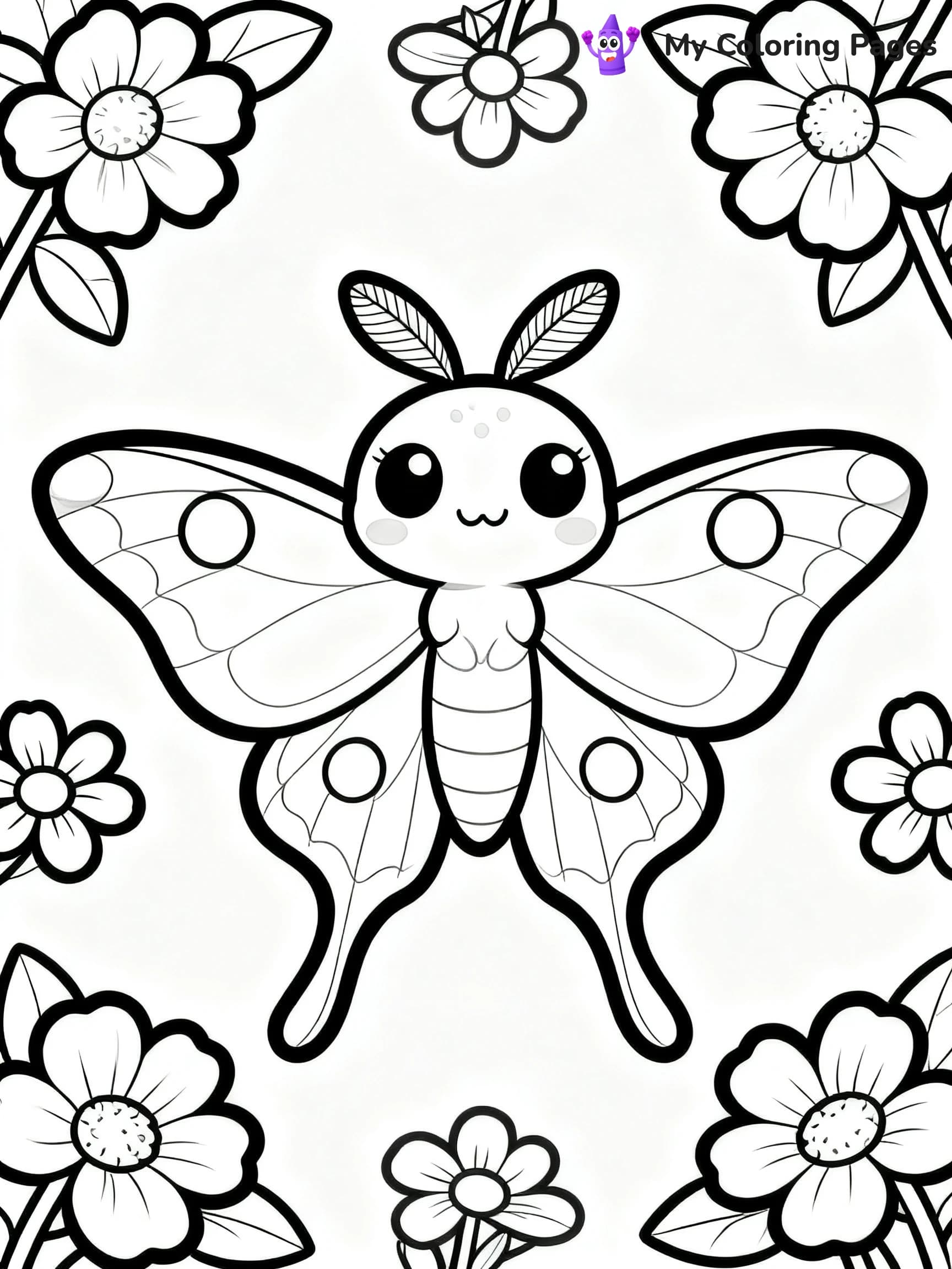 Luna Moth Coloring Pages - 15