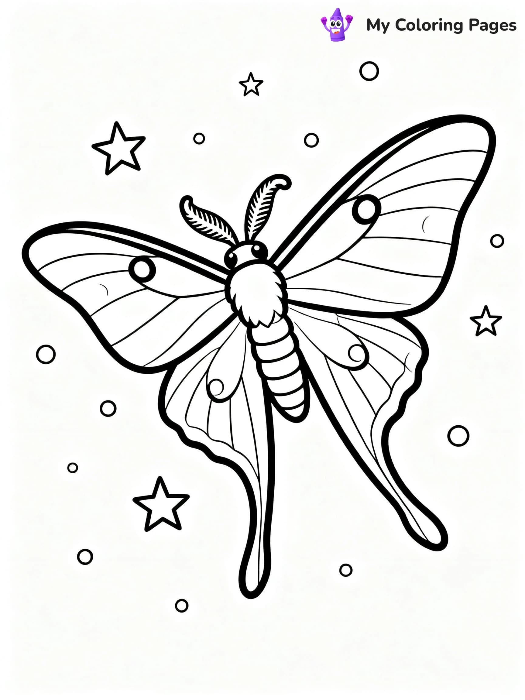 Luna Moth Coloring Pages - 13