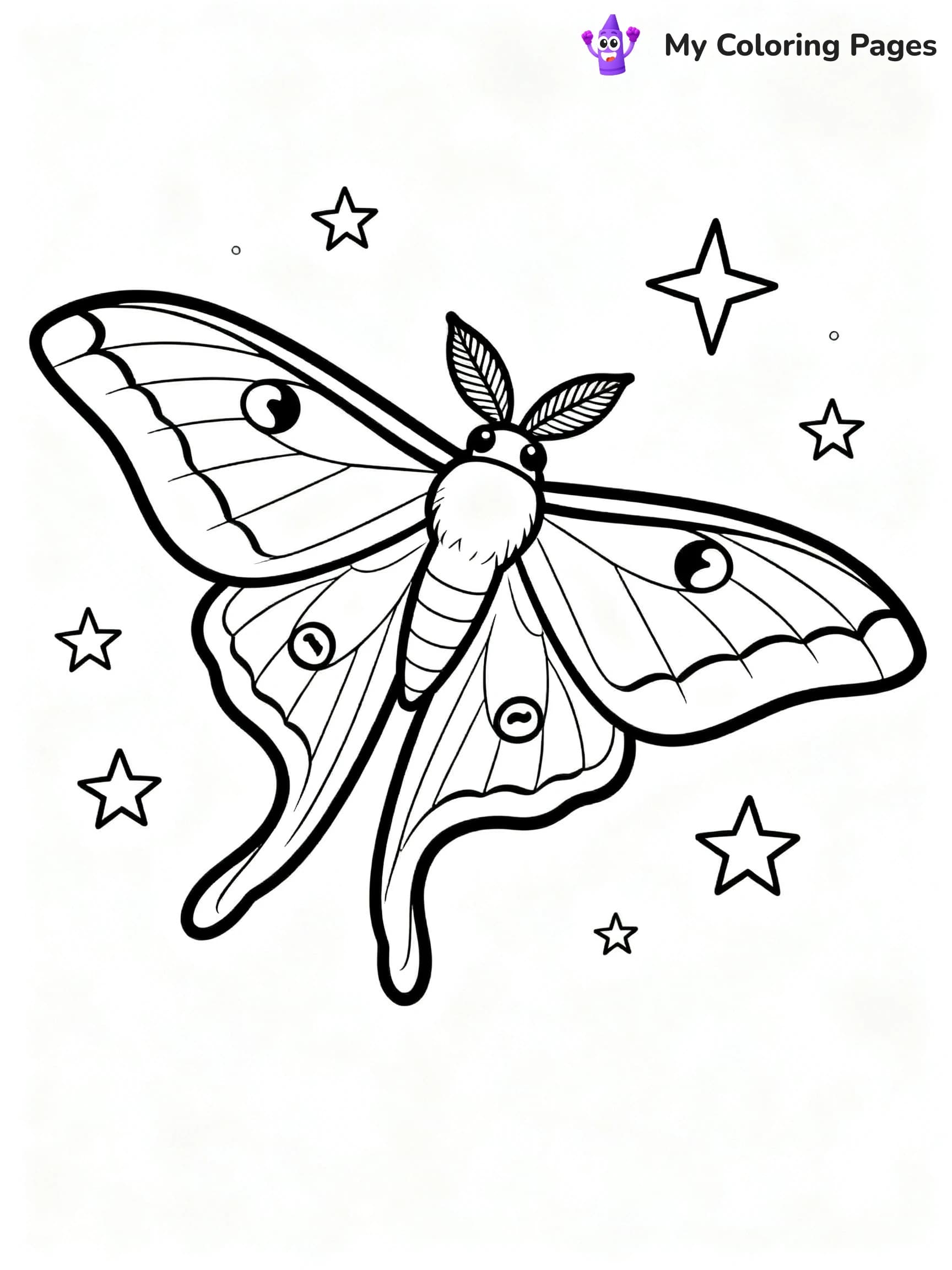 Luna Moth Coloring Pages - 10
