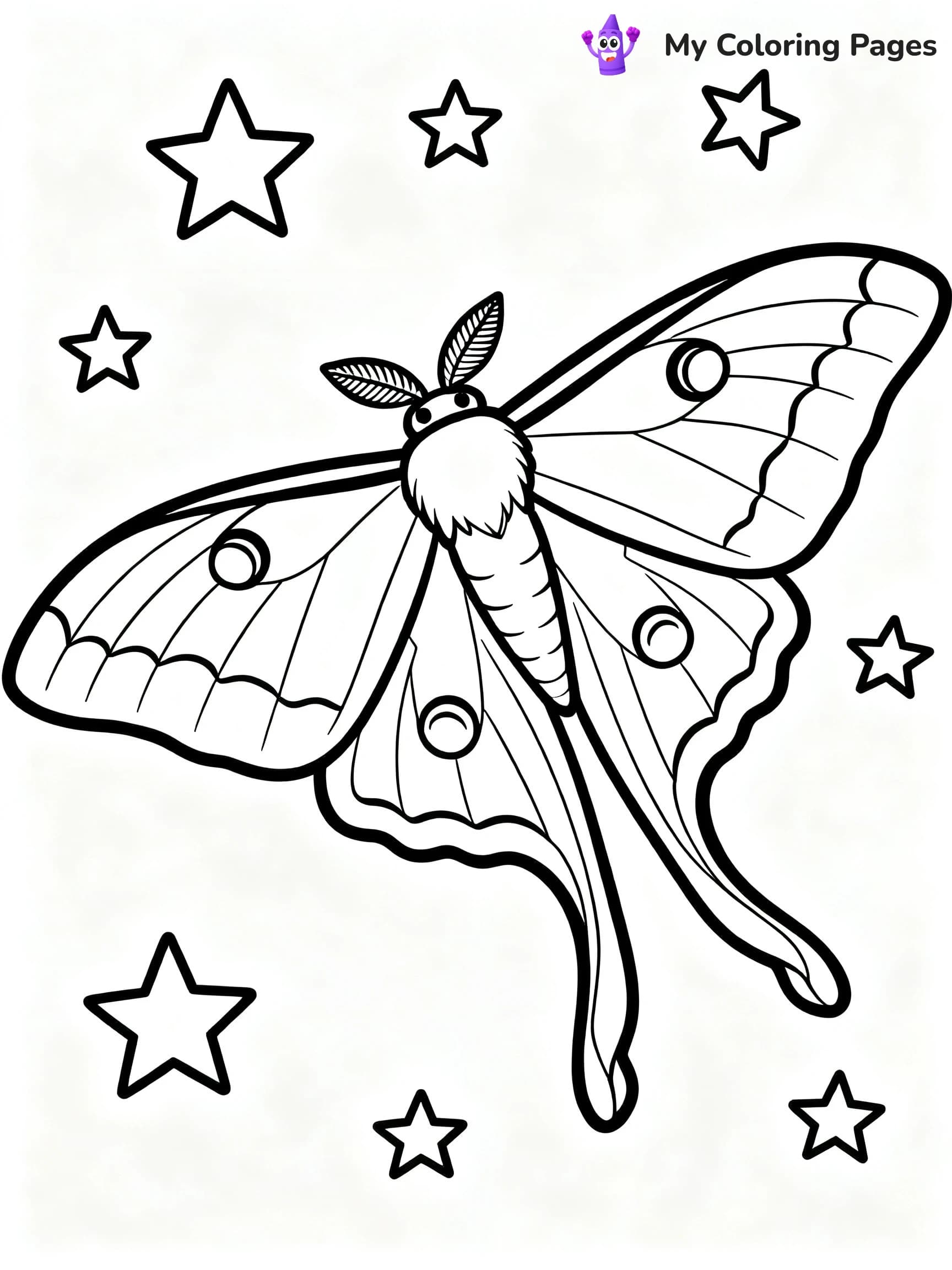 Luna Moth Coloring Pages - 8